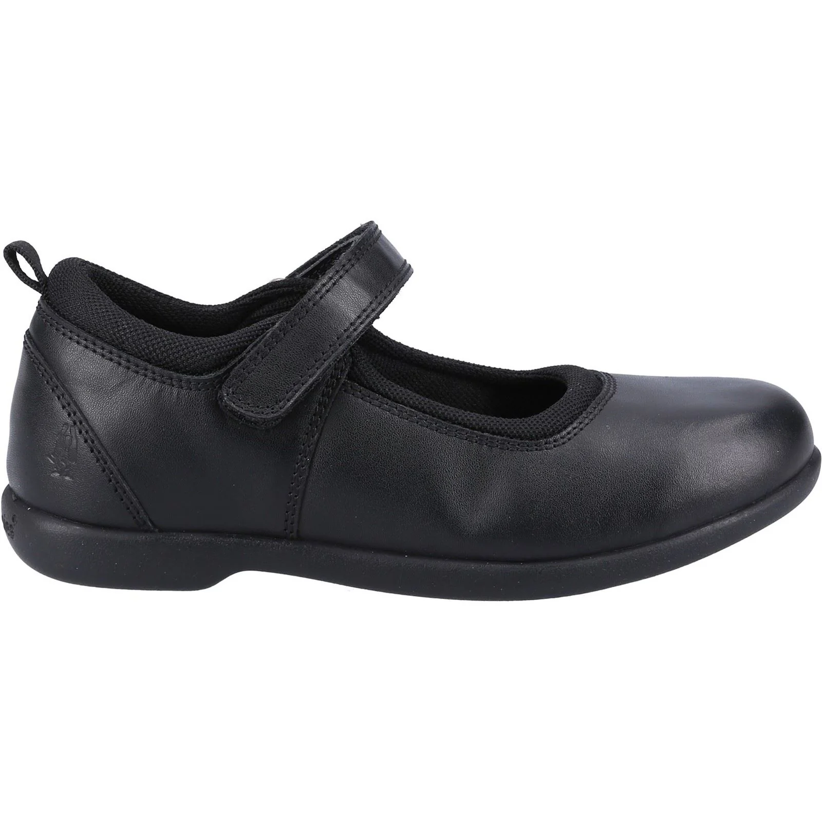 Hush Puppies Bianca Leather Youth Black Shoes - Image 4