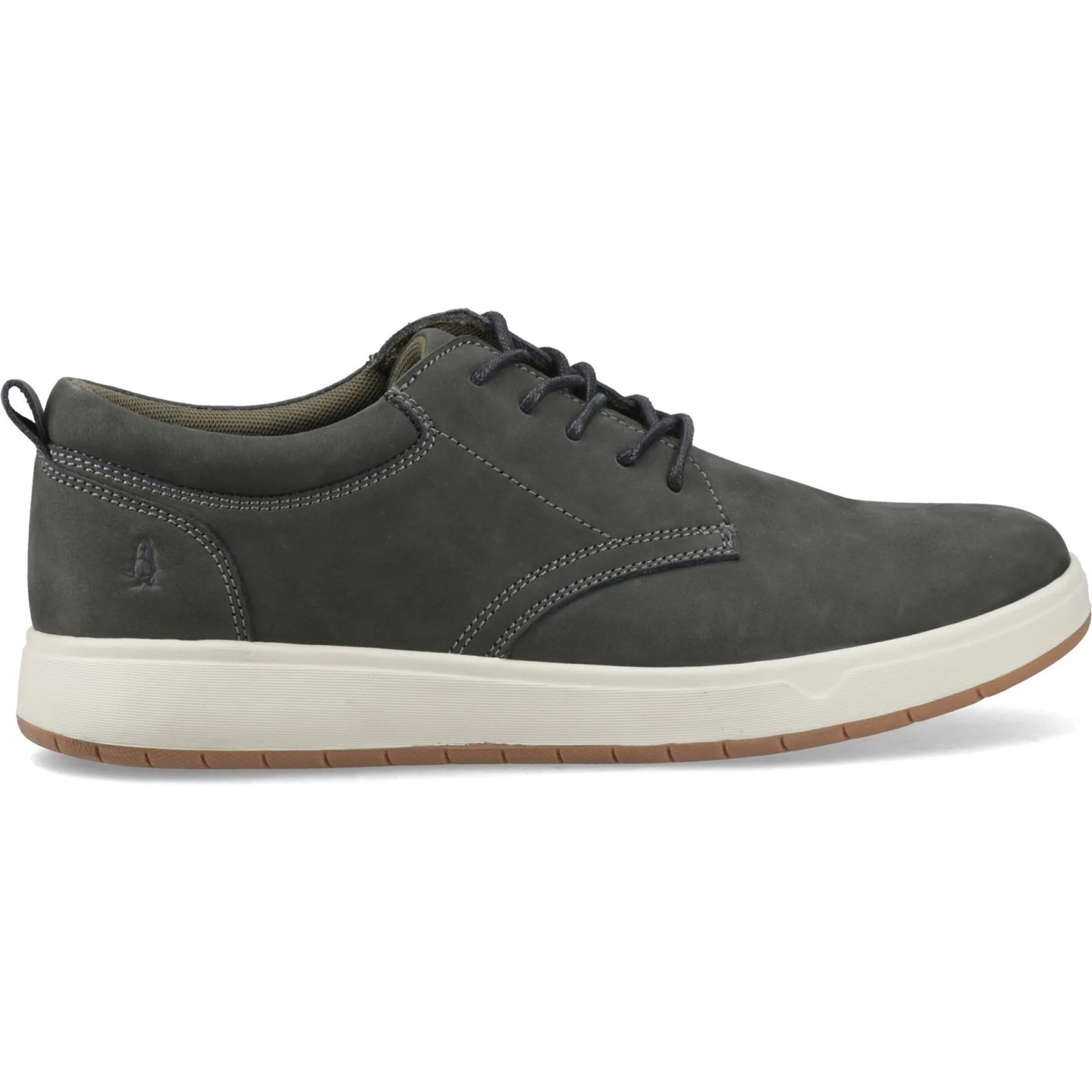 Hush Puppies Bowen Leather Men's Dark Khaki Lace-Up Shoes - Image 5