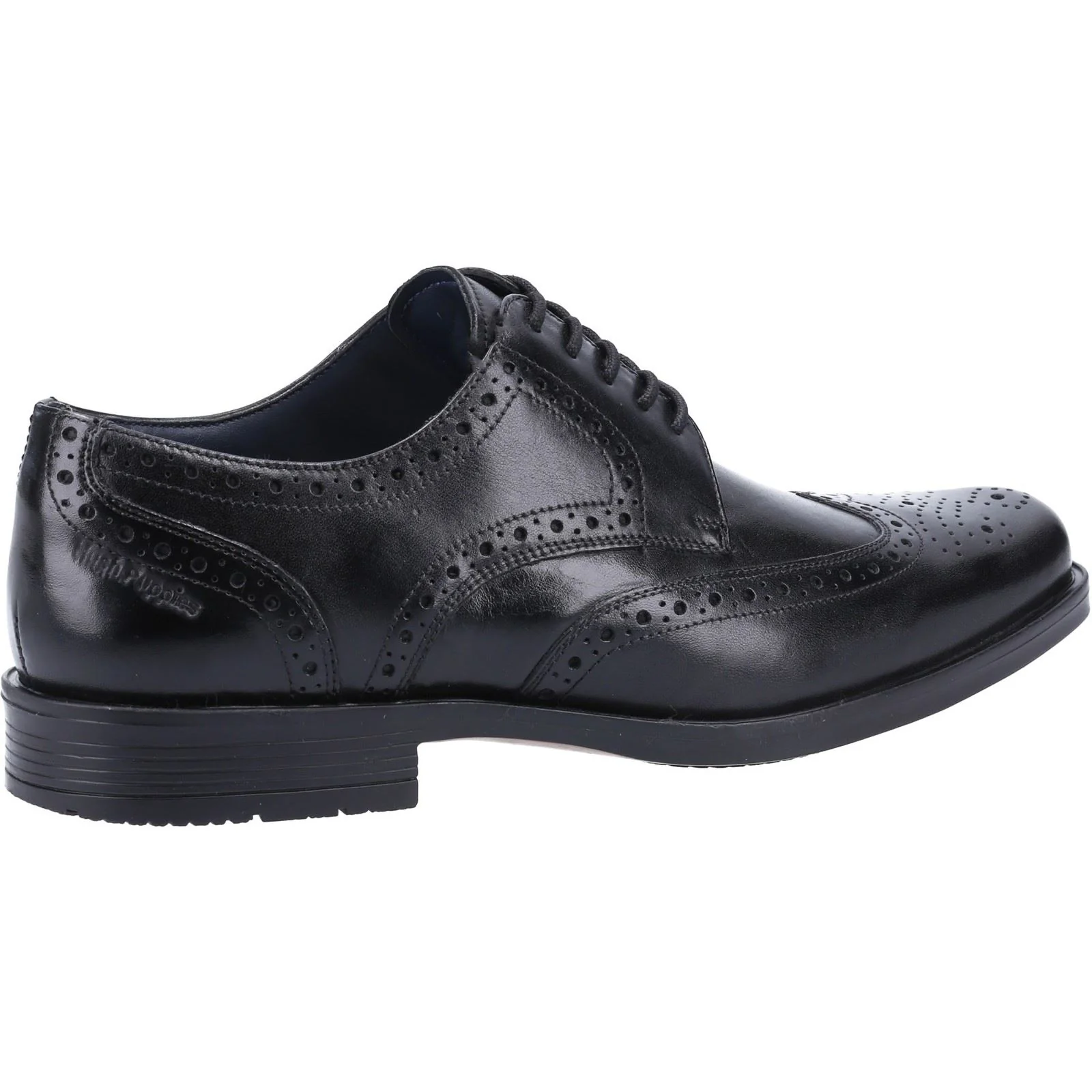 Hush Puppies Brace Brogue Leather Men's Black Brogues Shoes - Image 2
