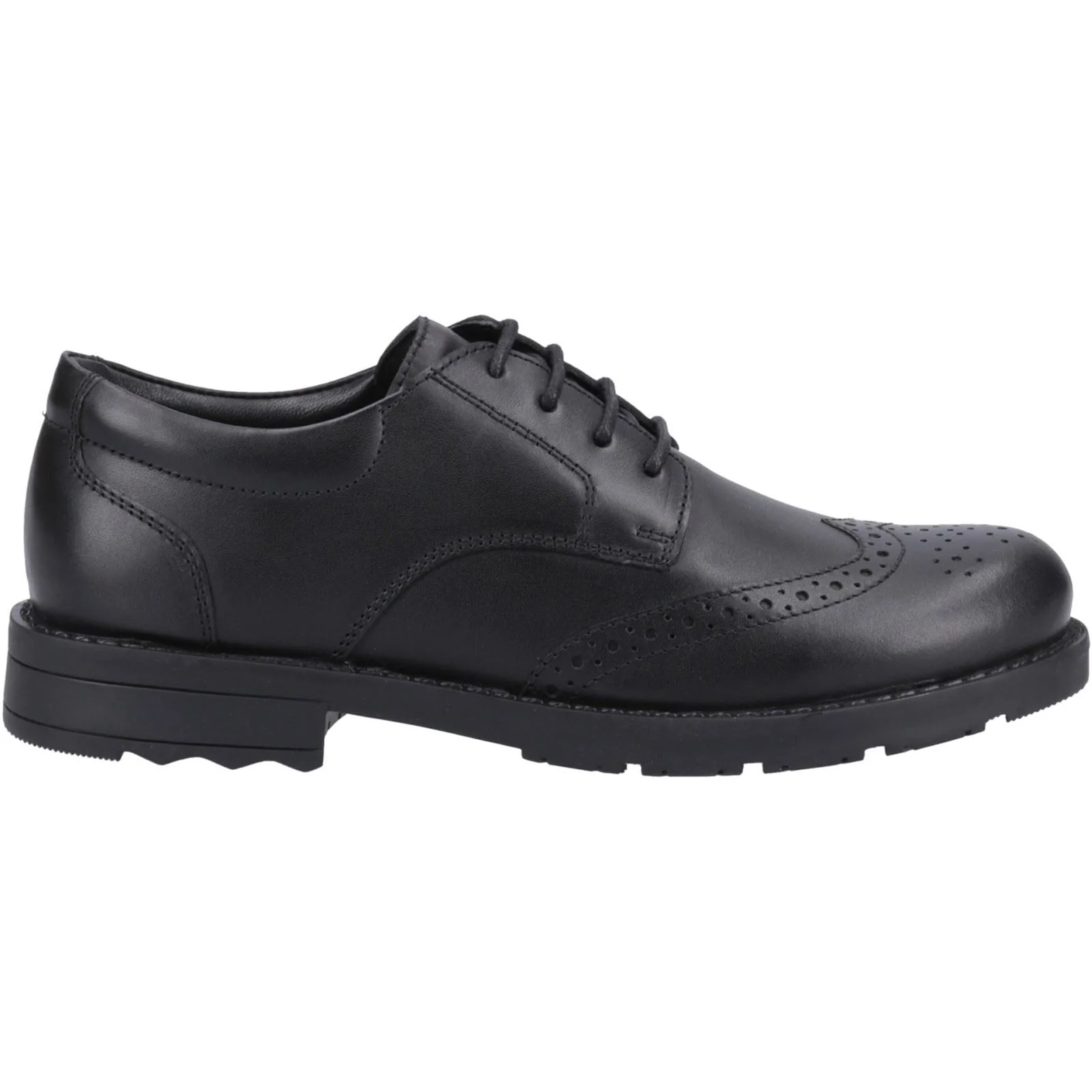 Hush Puppies Brian Leather Youth Black Brogues - Image 5