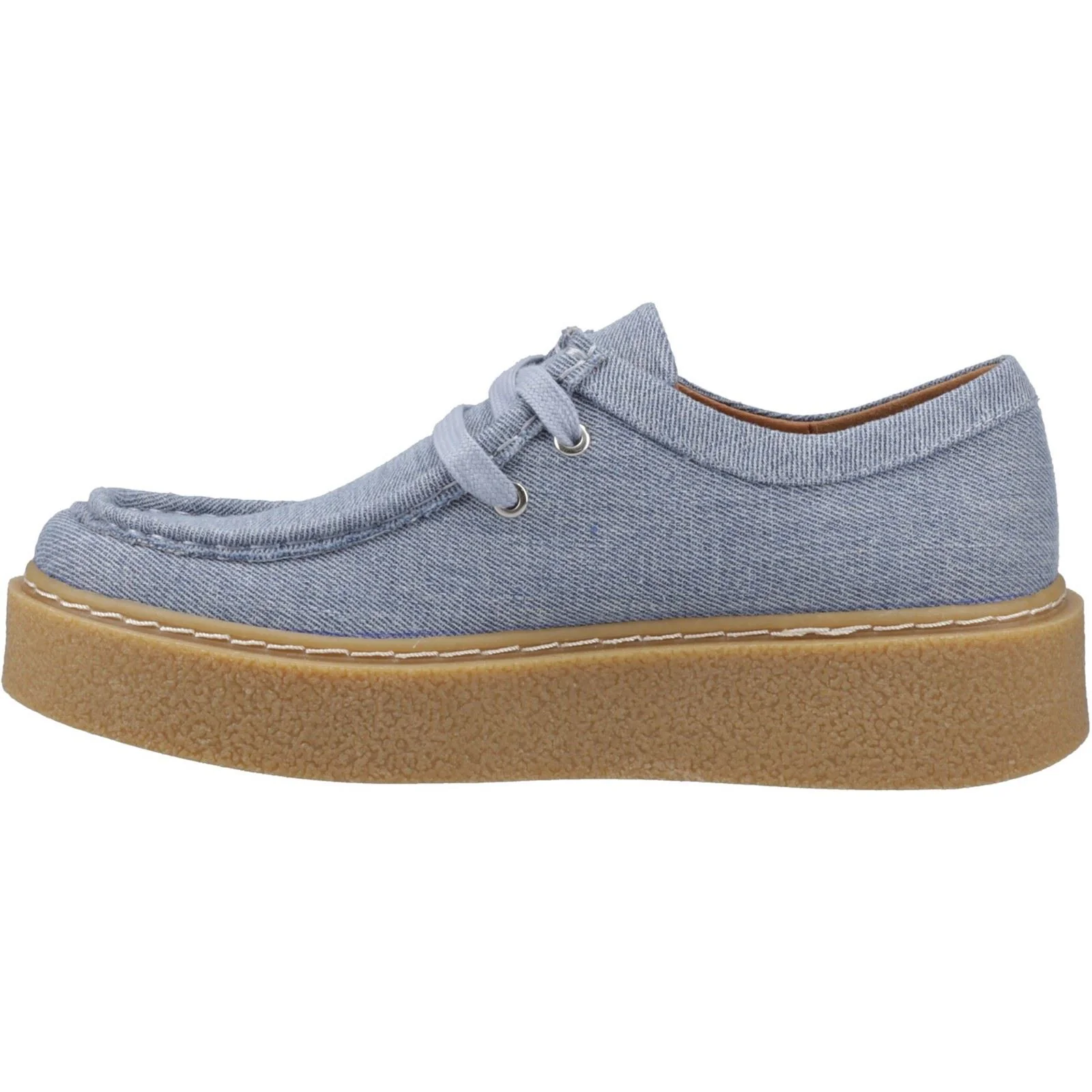 Hush Puppies Bridie Textile Textile Women's Denim Moccasins Shoes - Image 4