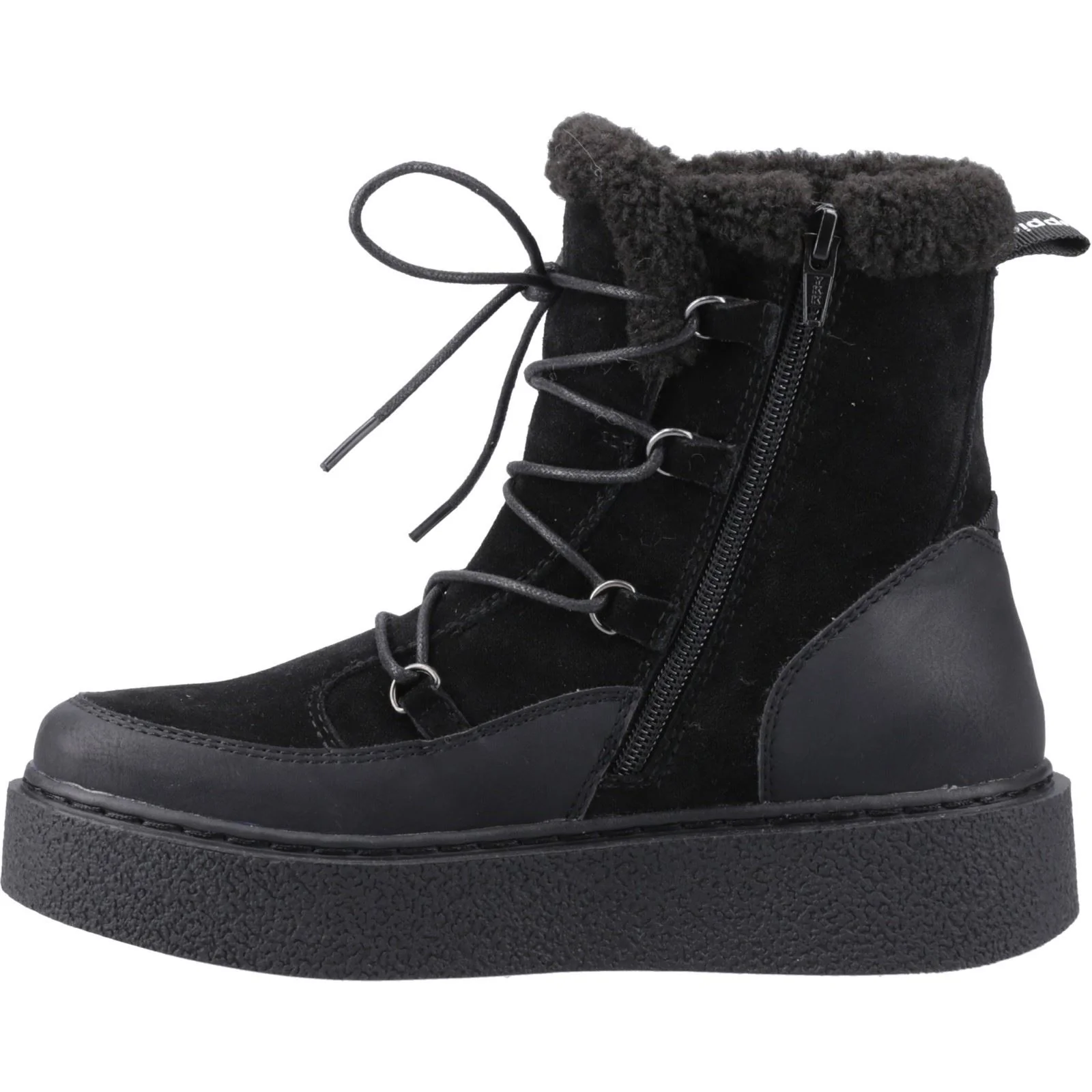 Hush Puppies Bronte Suede Women's Black Winter Mid Calf Boots - Image 4
