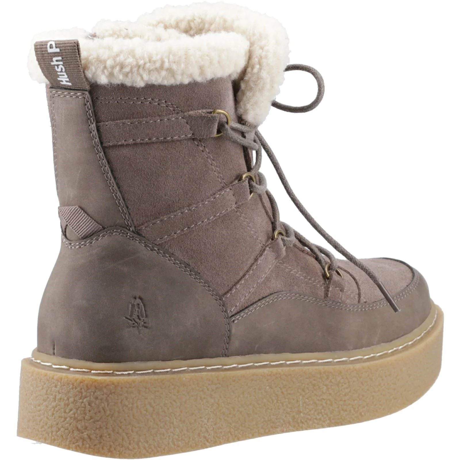 Hush Puppies Bronte Suede Women's Taupe Winter Mid Calf Boots - Image 2