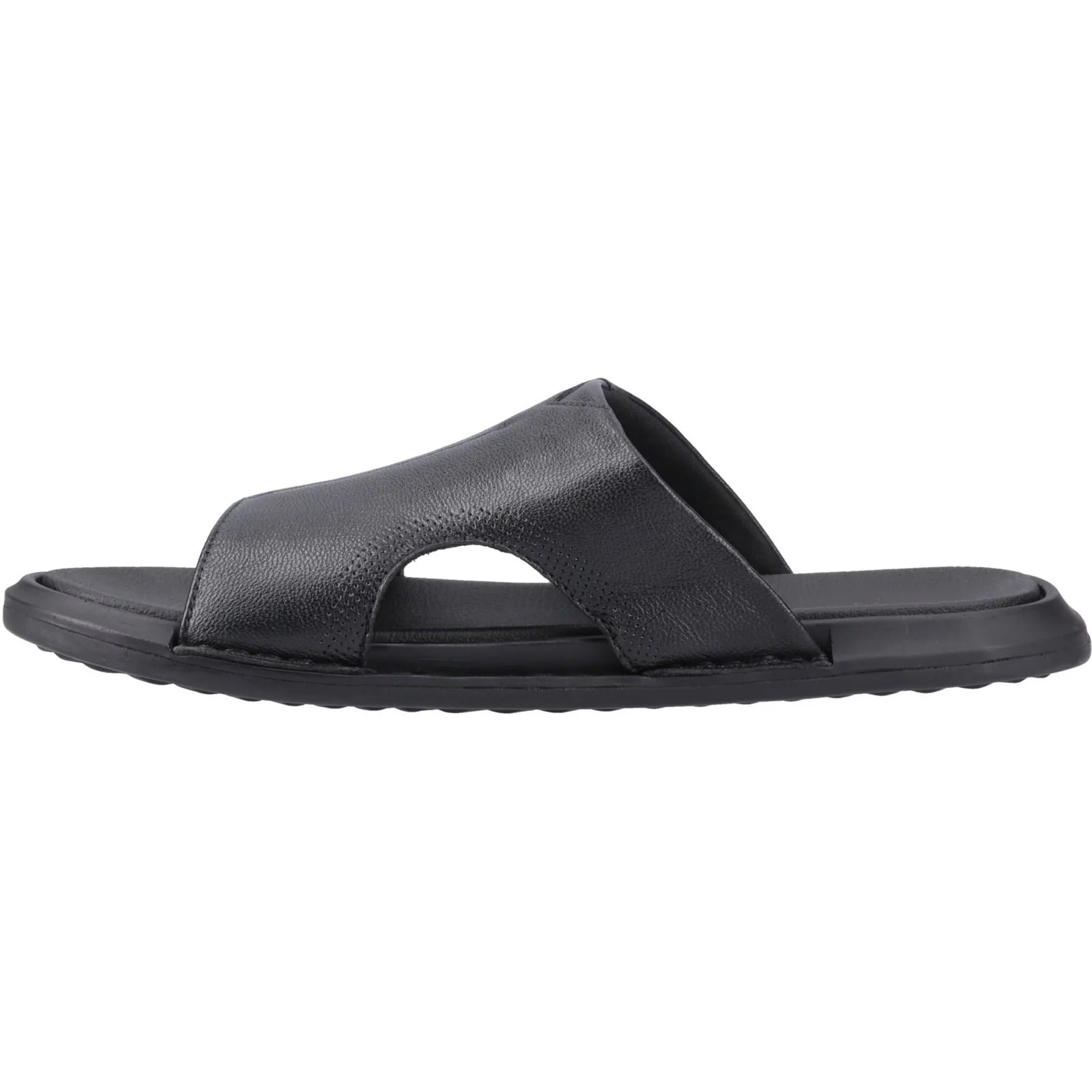 Hush Puppies Callum Slide Leather Men's Black Sandals - Image 4