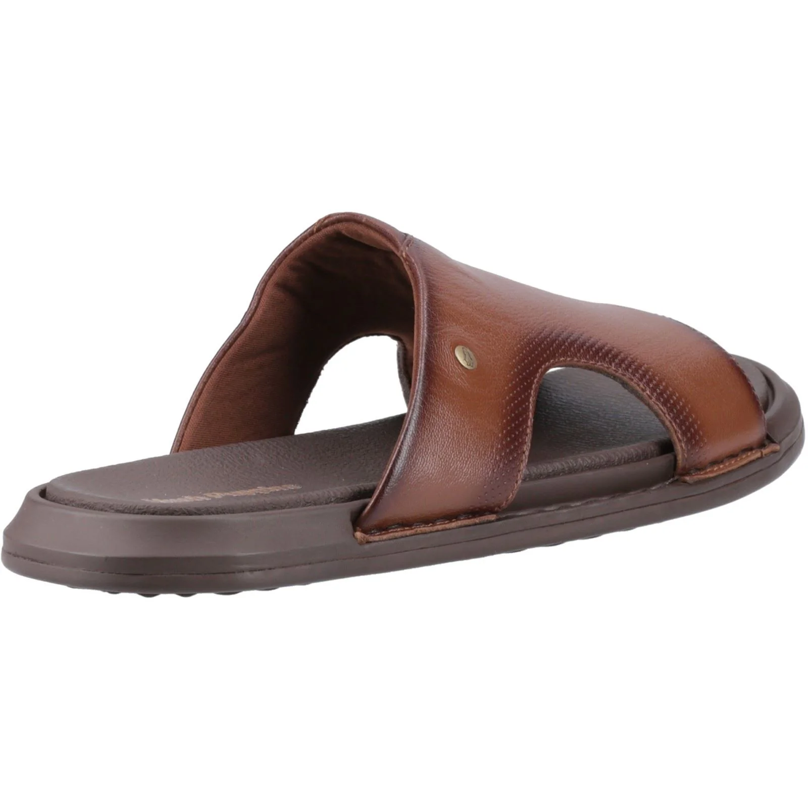 Hush Puppies Callum Slide Leather Men's Brown Sandals - Image 2