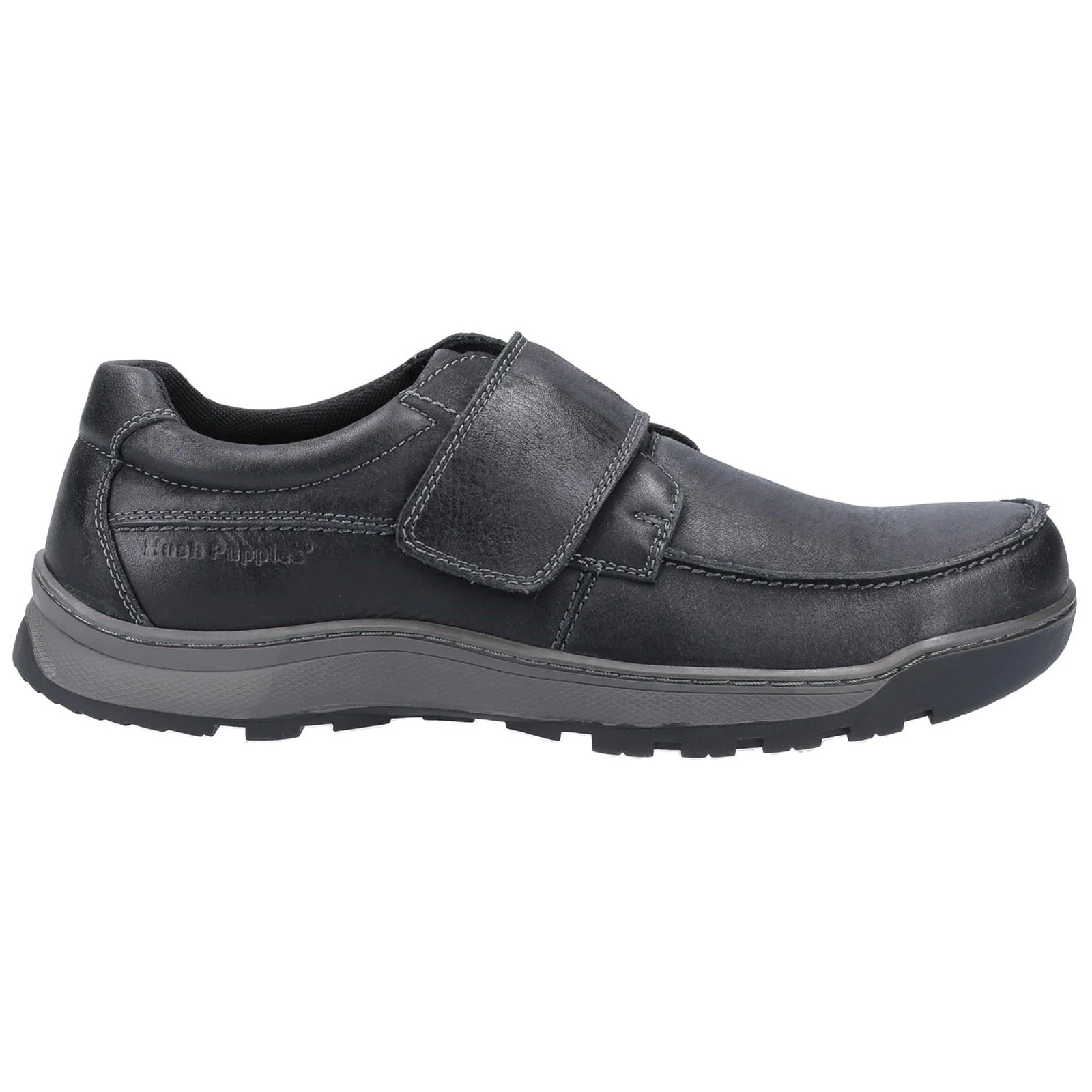 Hush Puppies Men's Casper Touch Fastening Shoes in Black - Image 4