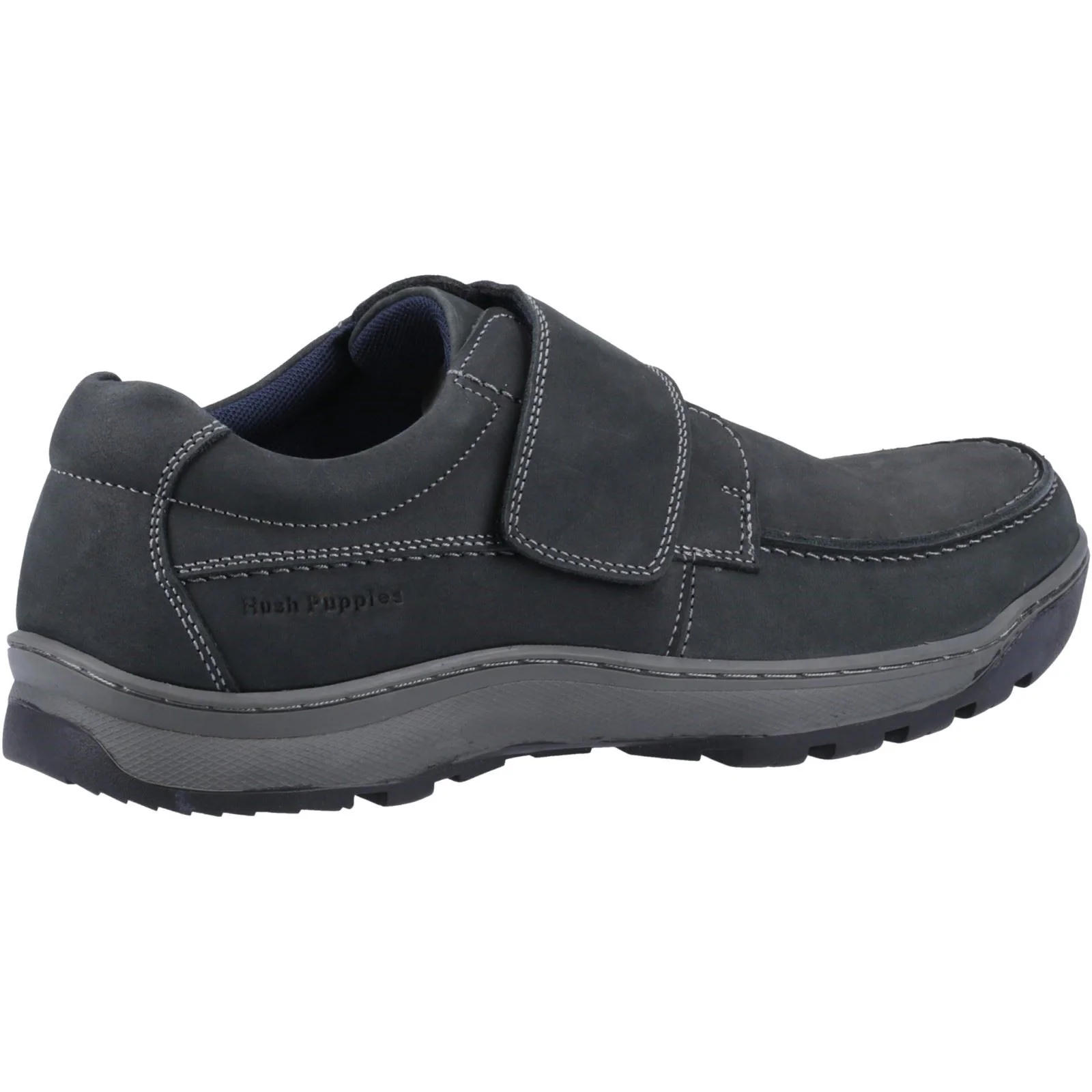 Hush Puppies Men's Casper Touch Fastening Shoes in Navy Nubuck - Image 2