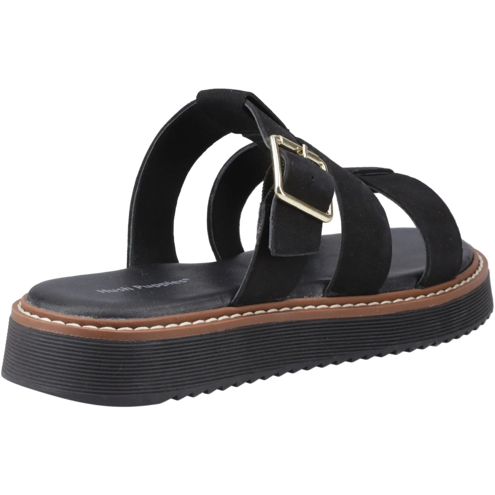 Hush Puppies Celeste Slide Leather Women's Black Sandals - Image 2