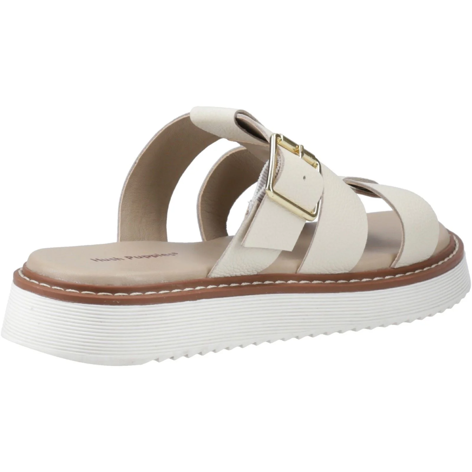 Hush Puppies Celeste Slide Leather Women's Cream Sandals - Image 2