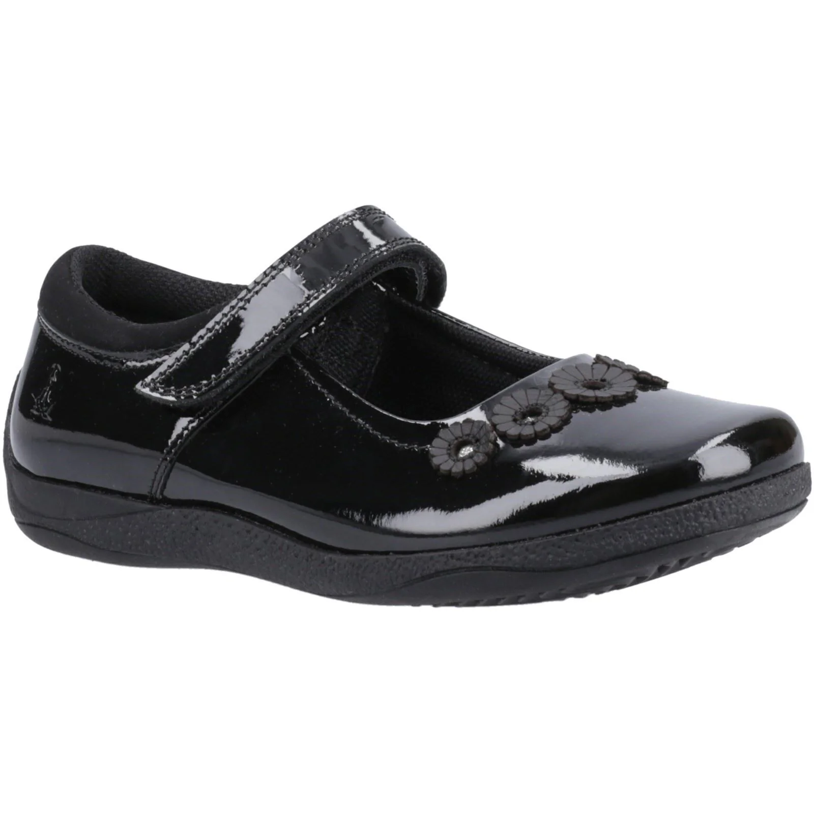 Hush Puppies Christina Patent Leather Youth Black Shoes