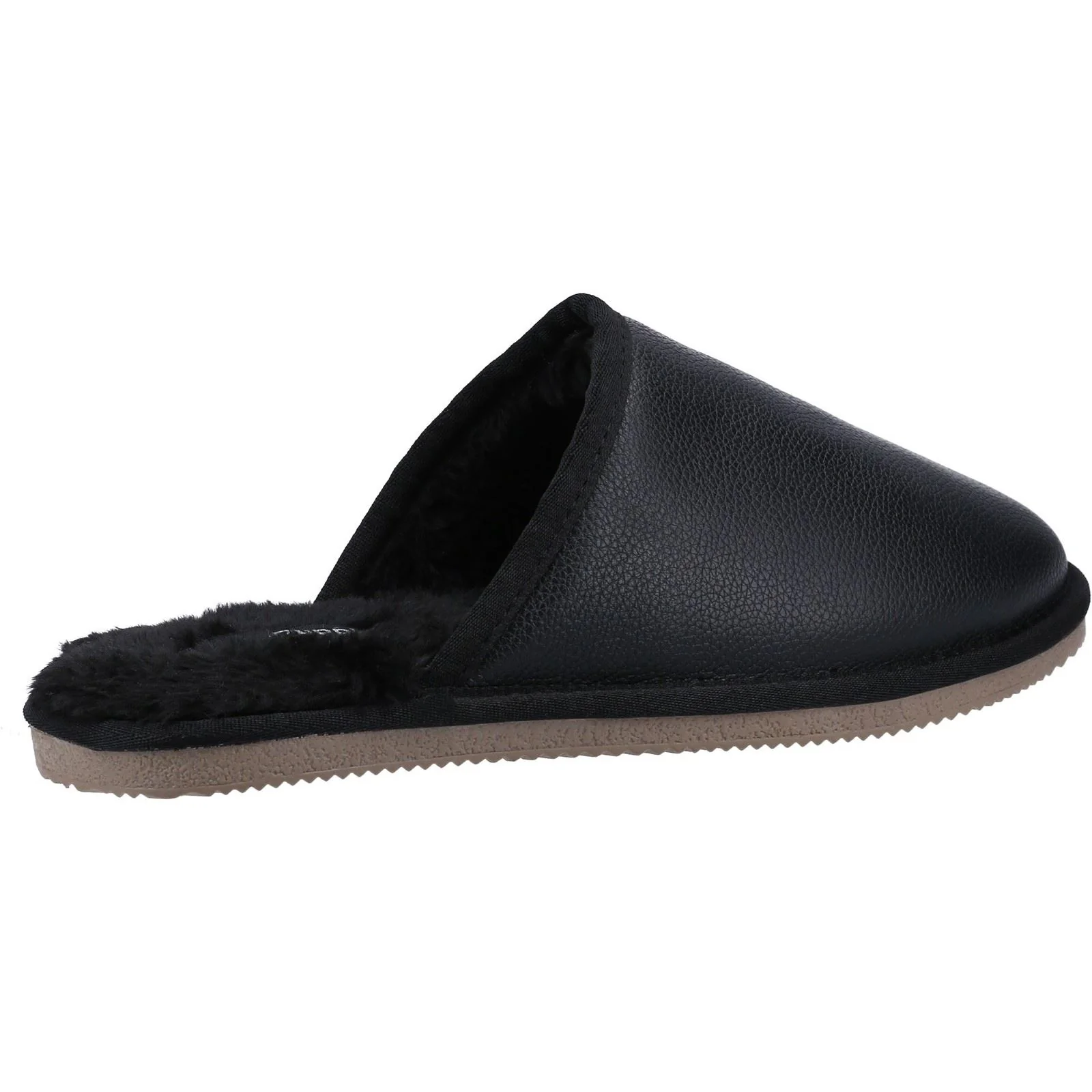 Hush Puppies Men's Coady Leather Slipper in Black - Image 2