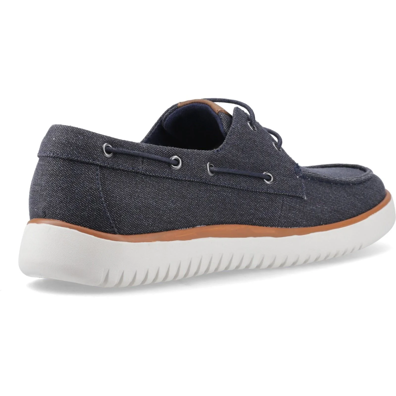 Hush Puppies Daniel Canvas Boat Shoe Canvas Men's Navy Boat Shoes - Image 2