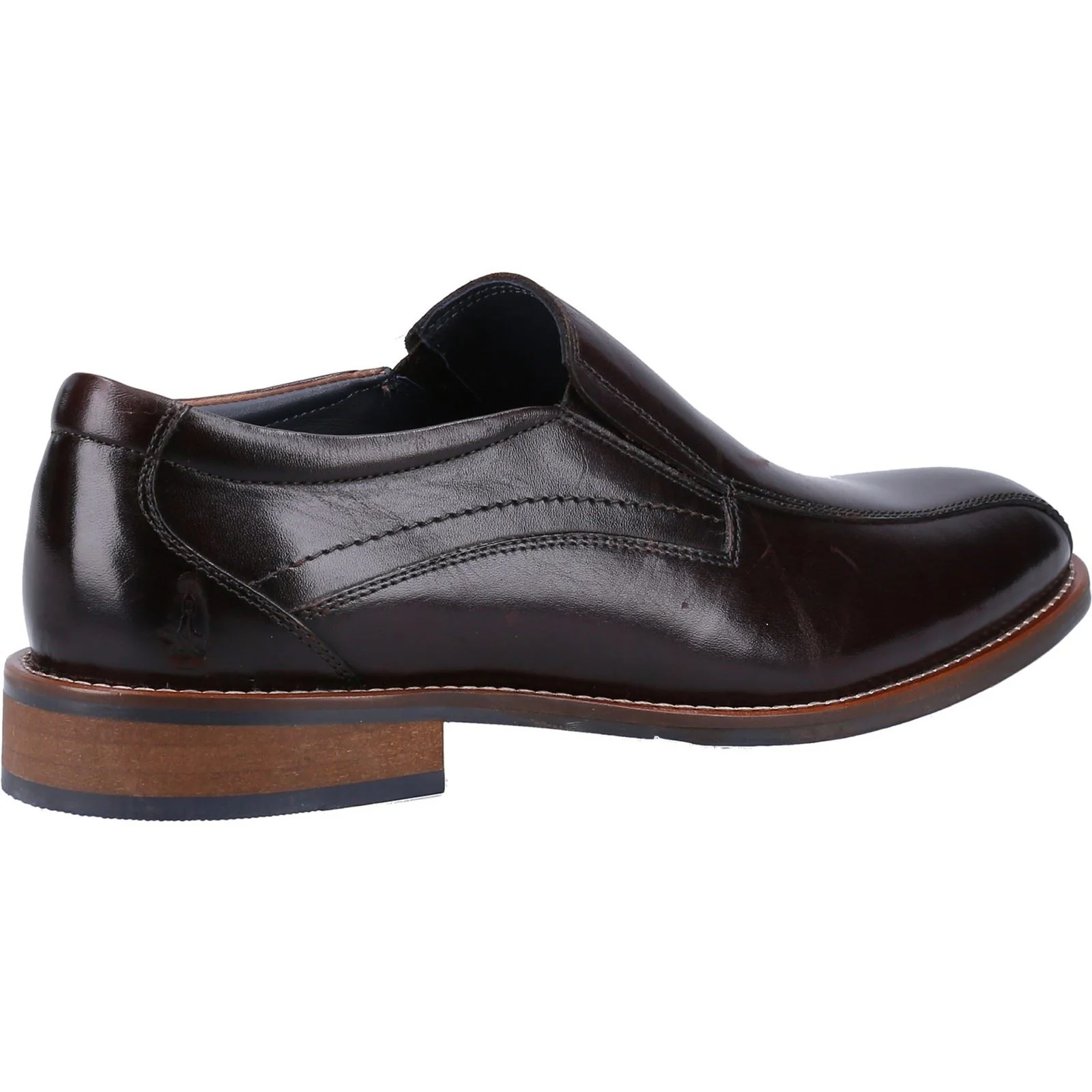 Hush Puppies Donovan Leather Men's Black Slip-On Shoes - Image 2