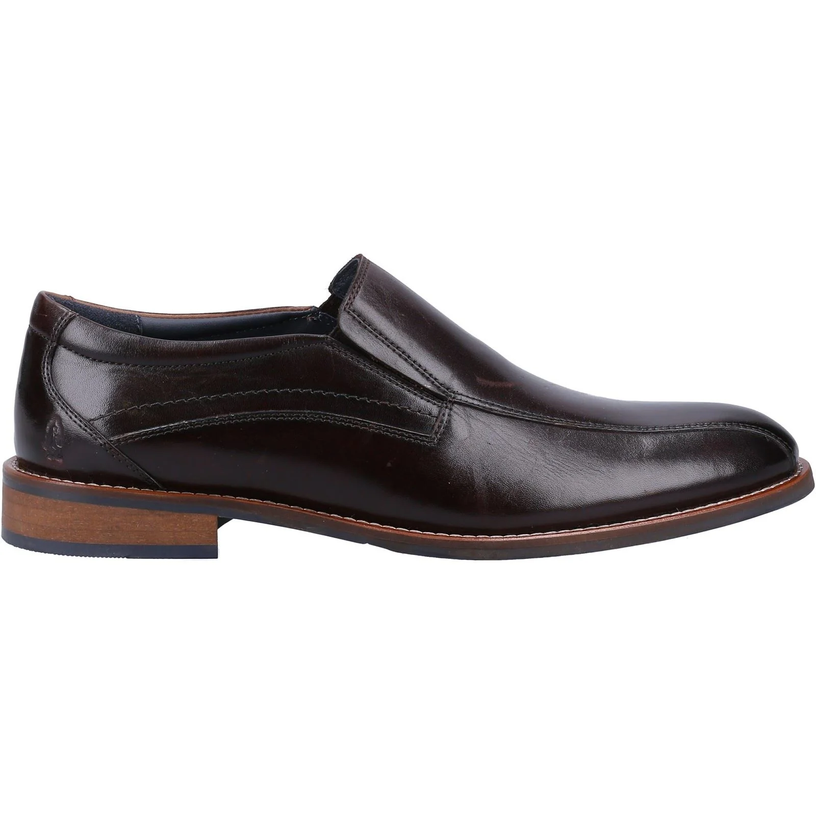 Hush Puppies Donovan Leather Men's Black Slip-On Shoes - Image 4