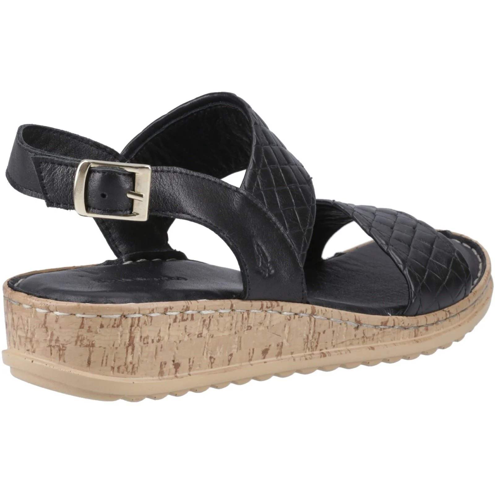 Hush Puppies Ebony Woven Leather Women's Black Sandals - Image 2