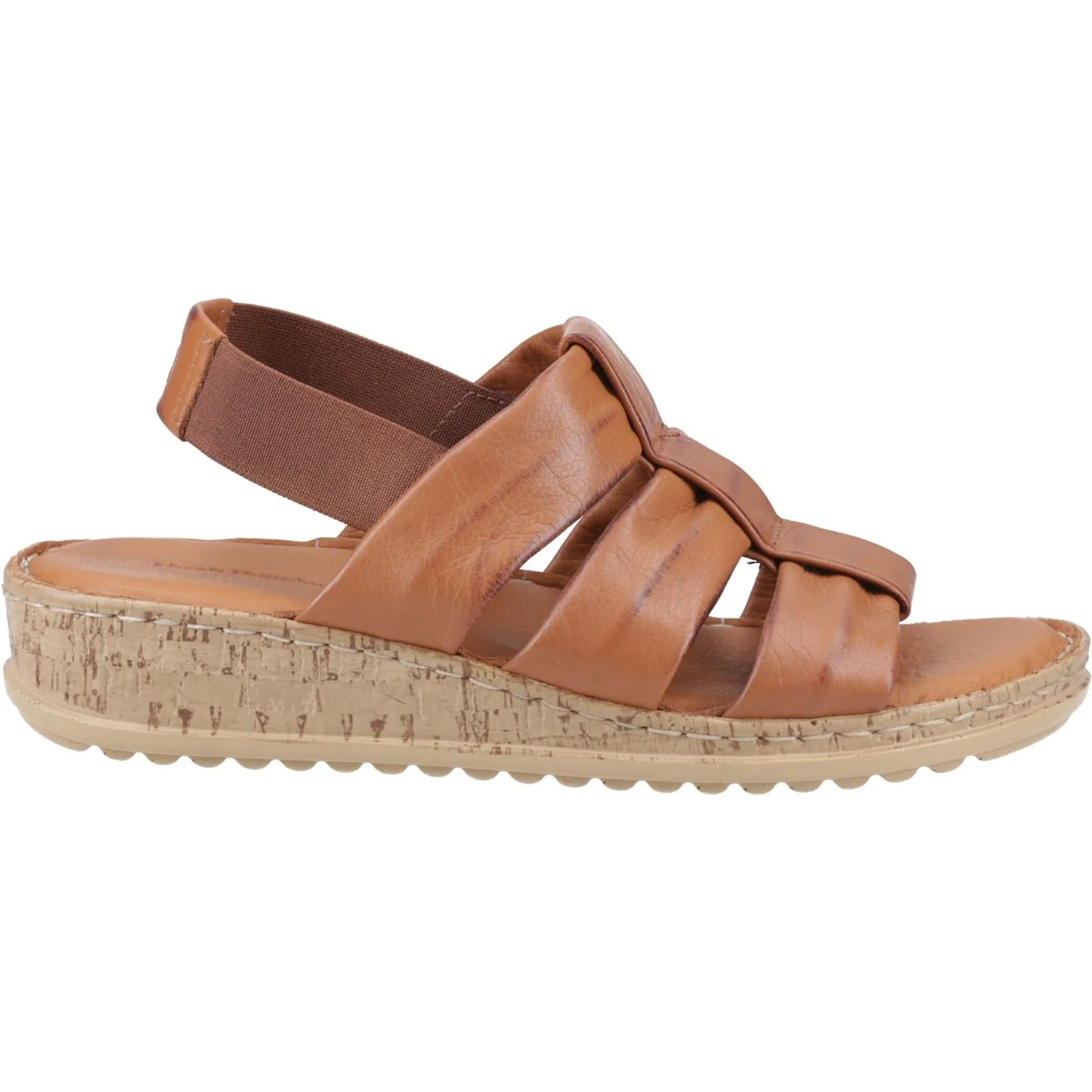 Hush Puppies Eden Gladiator Leather Women's Tan Sandals - Image 5