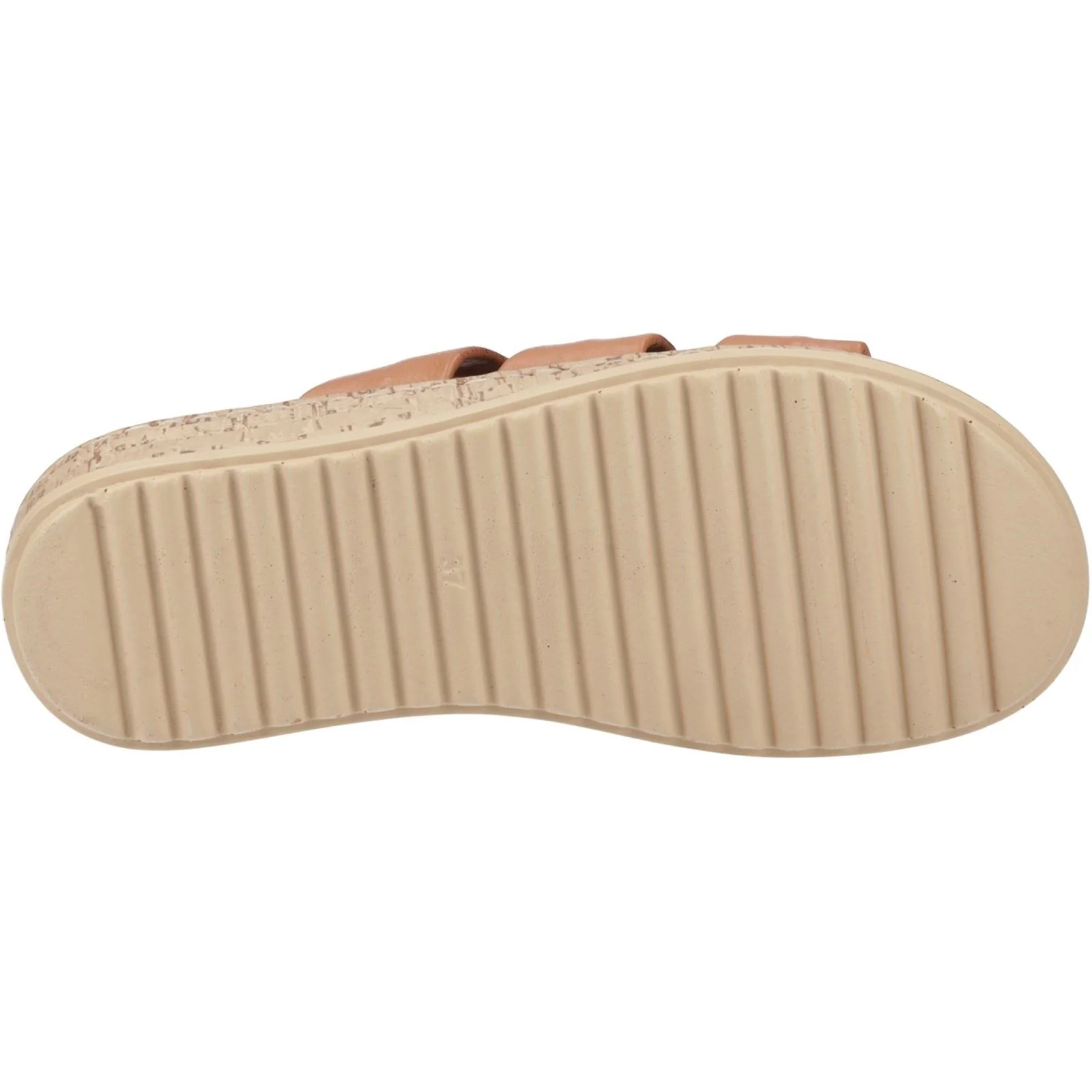 Hush Puppies Eden Wide Fit Leather Women's Tan Sandals - Image 3