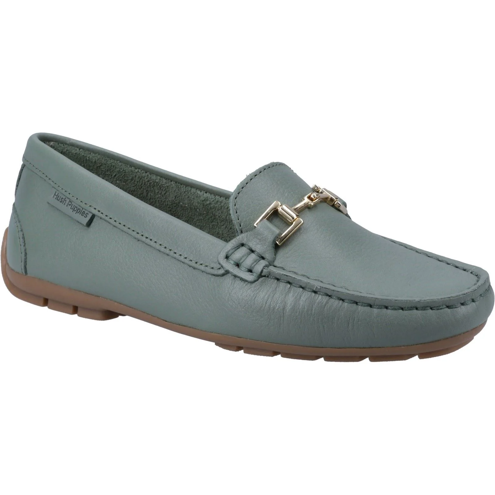 Hush Puppies Eleanor Leather Women's Sage Loafers
