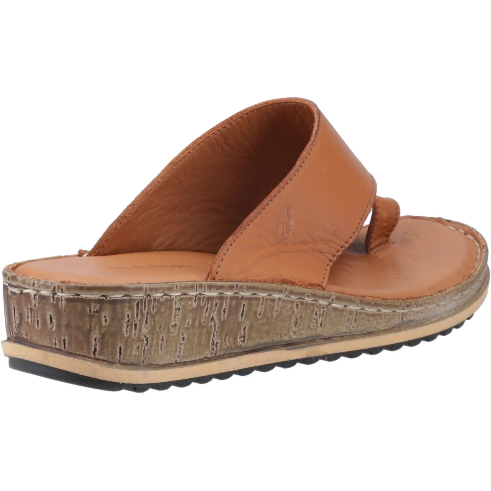 Hush Puppies Elissa Toepost Suede Women's Tan Sandals - Image 2