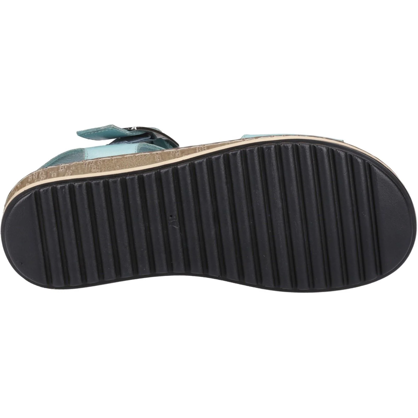 Hush Puppies Ellie Leather Women's Aqua Sandals - Image 3