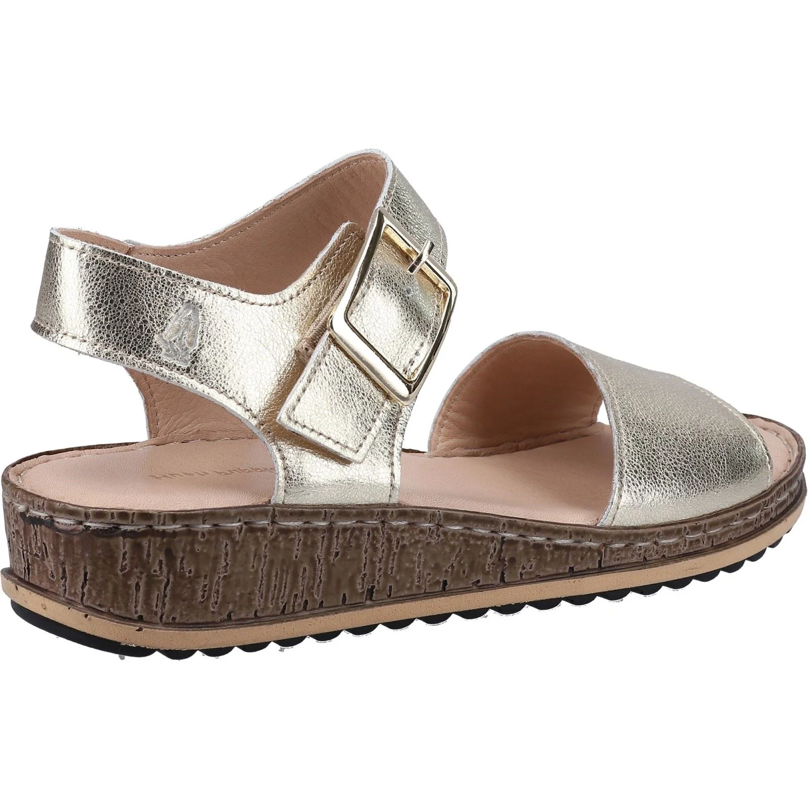 Hush Puppies Ellie Leather Women's Gold Sandals - Image 2