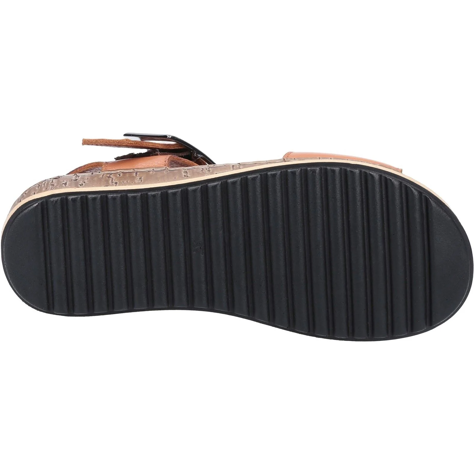 Hush Puppies Ellie Wide Leather Women's Tan Sandals - Image 3