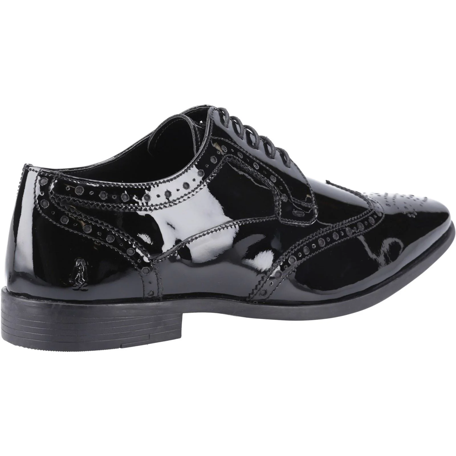 Hush Puppies Elliot Leather Men's Black Brogues Shoes - Image 2