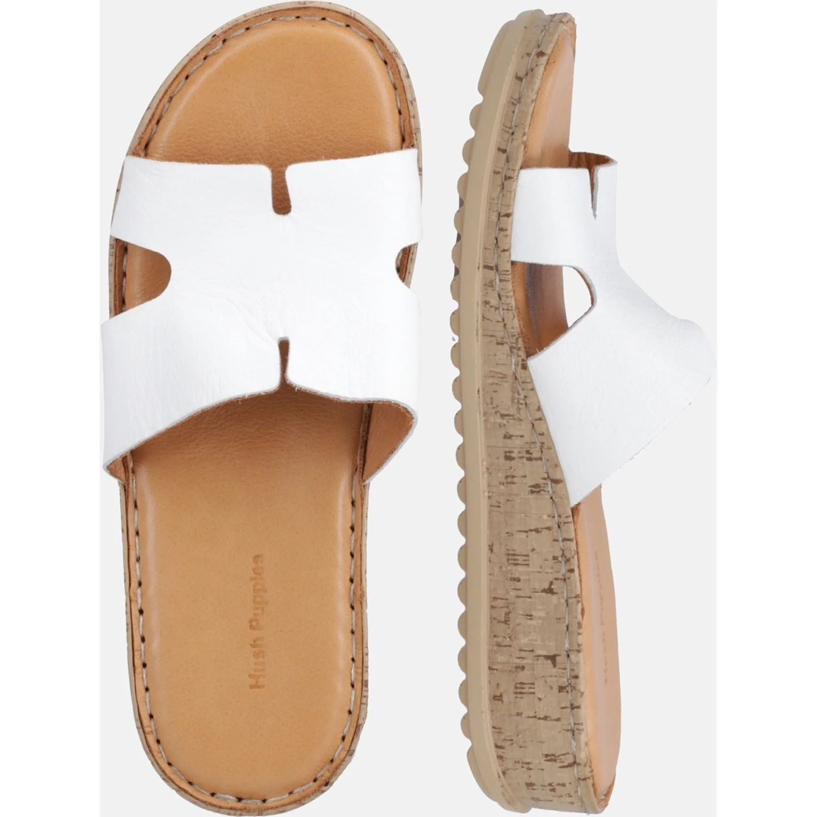 Hush Puppies Eloise Leather Women's White Sandals - Image 9