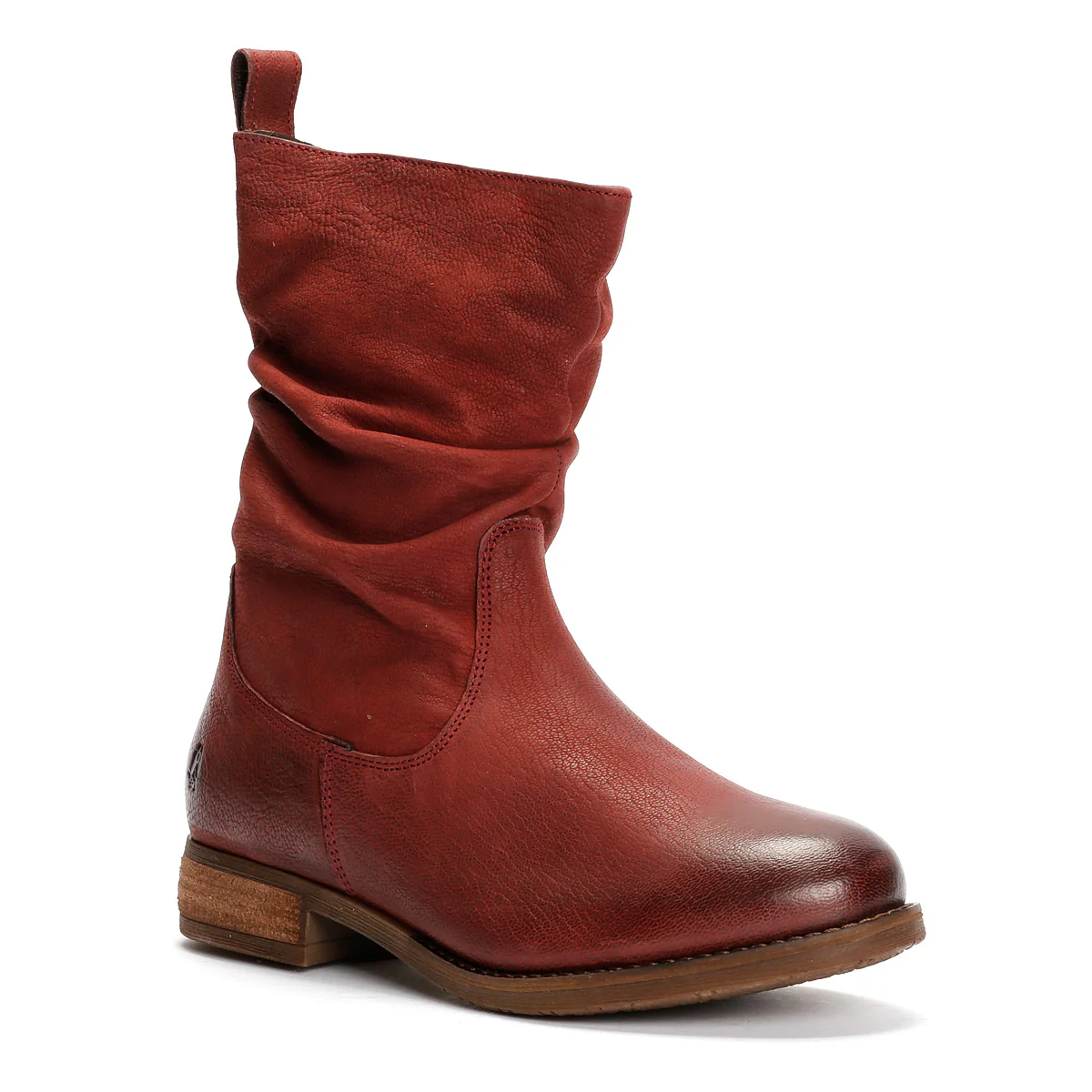 Hush Puppies Emilia Leather Women's Burgundy Winter Mid Calf Boots - Image 2