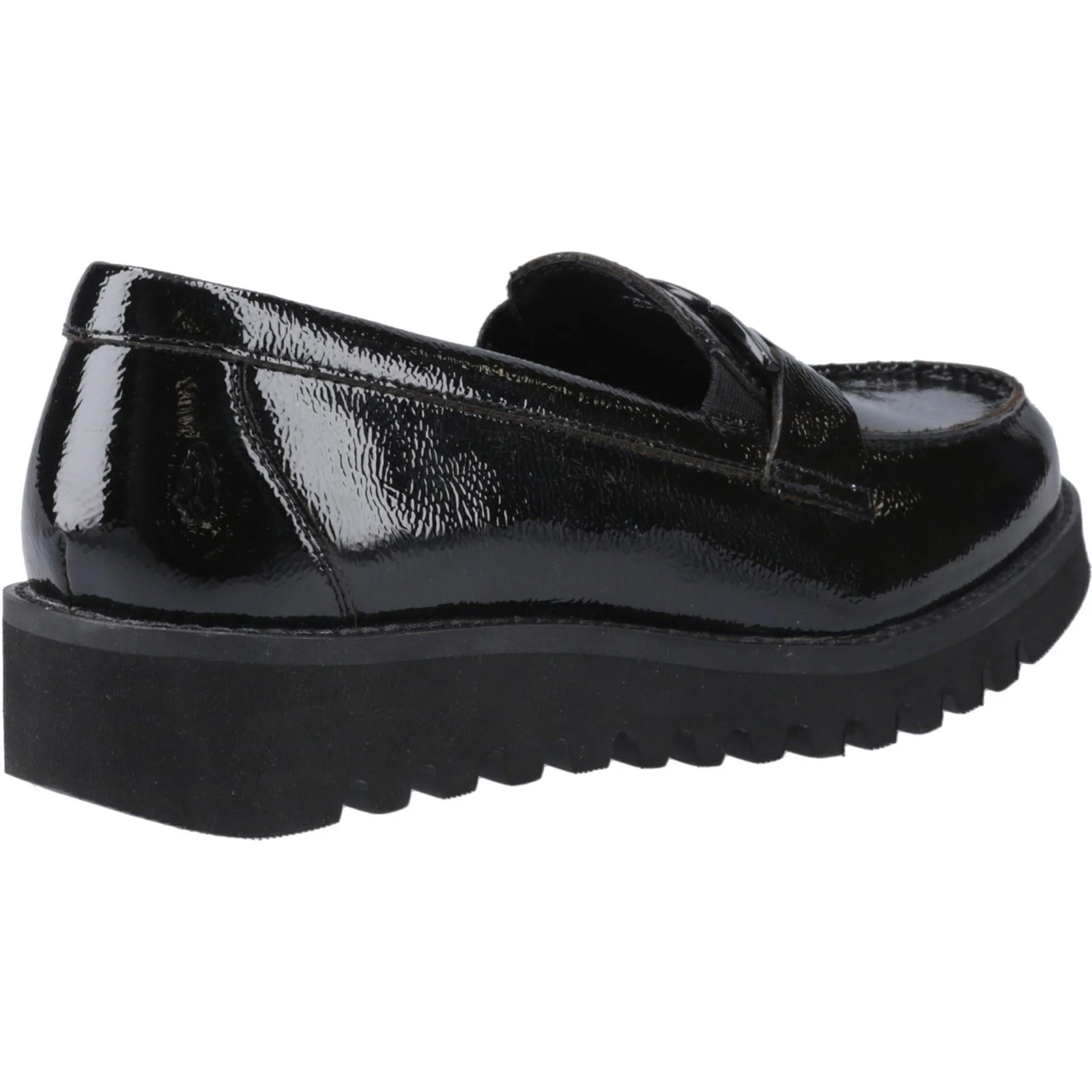 Hush Puppies Francis Loafer Patent Leather Youth Black Loafers - Image 2