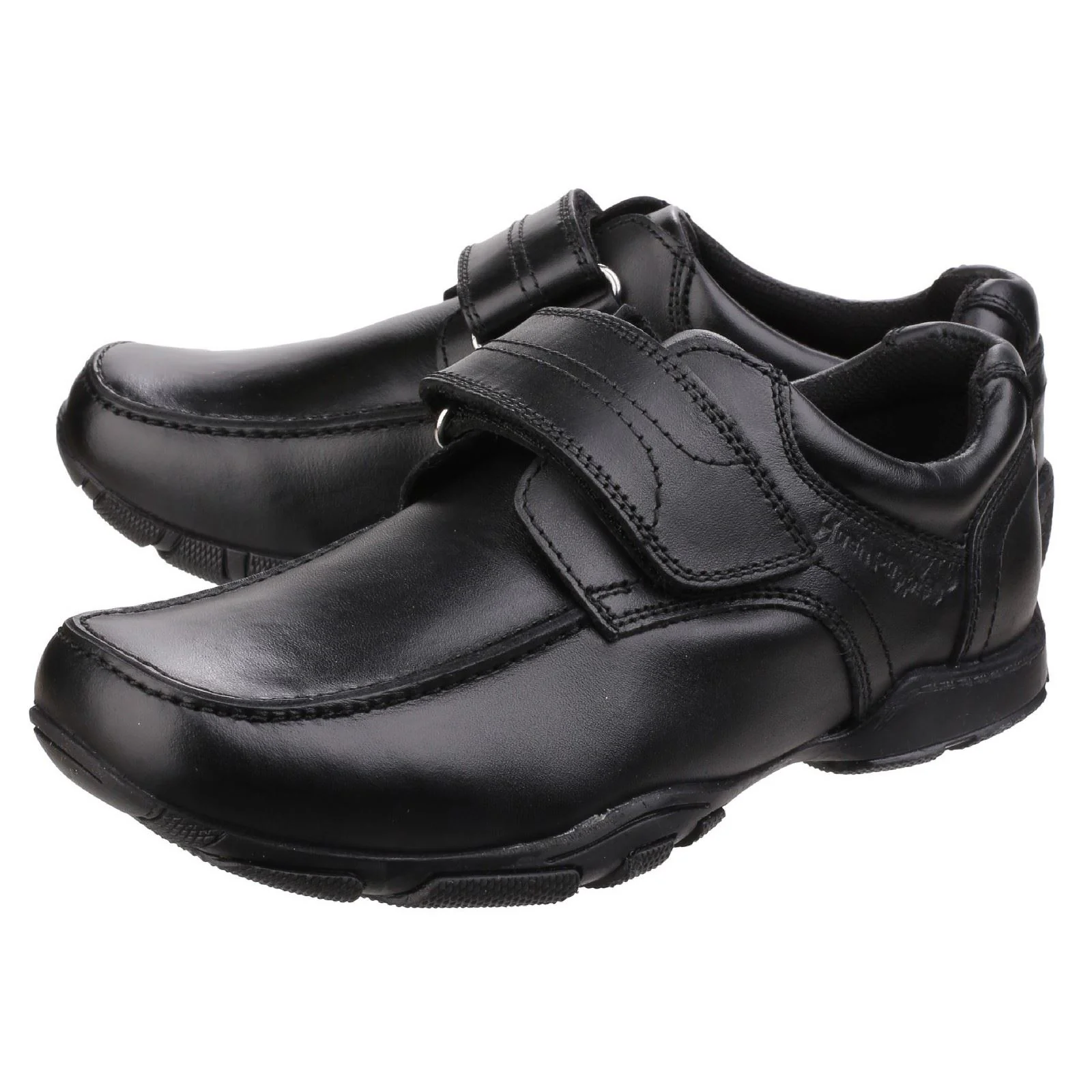 Hush Puppies Freddy 2 Junior Boys Black Leather Shoes - Image 6