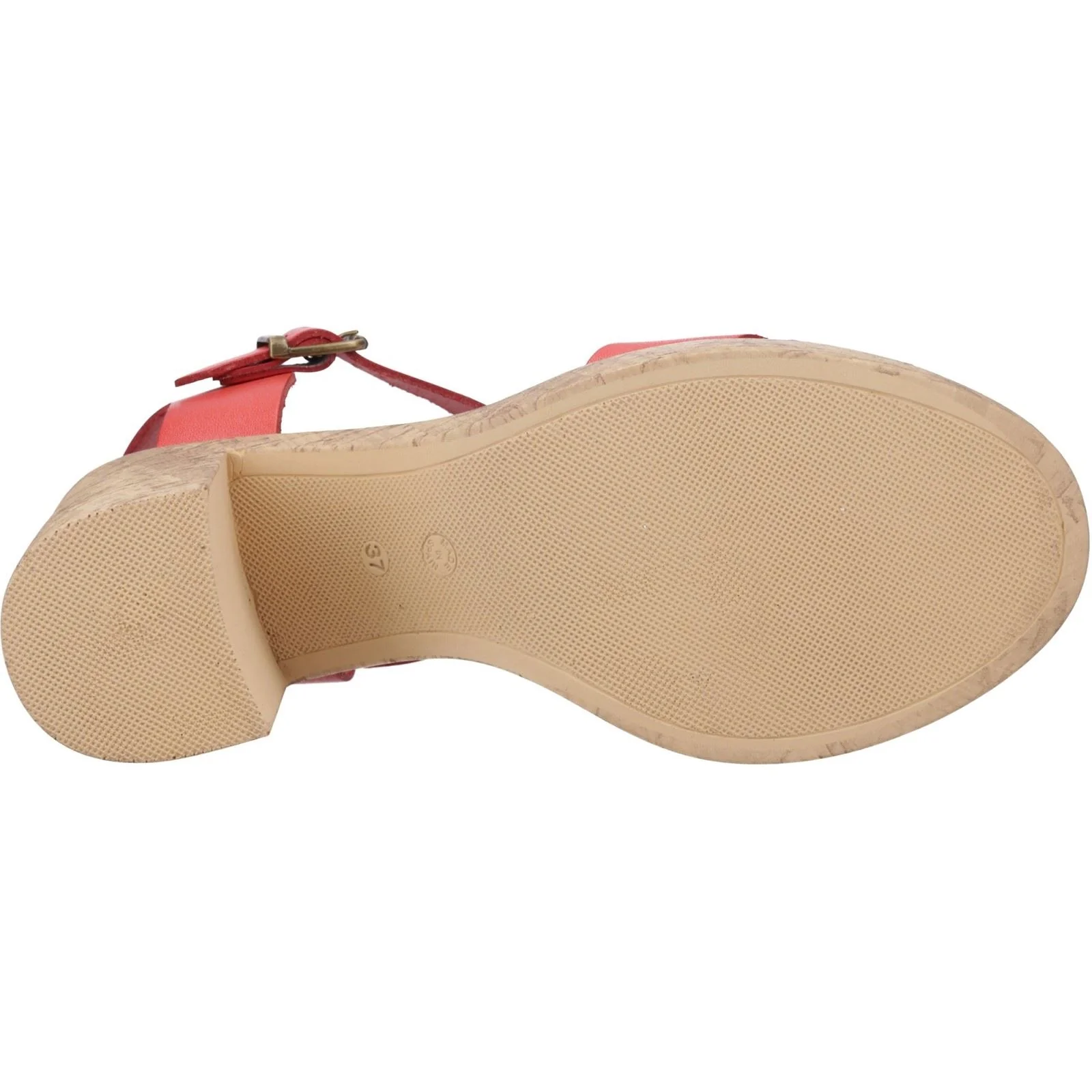 Hush Puppies Georgia Cork Leather Women's Coral Sandals - Image 3