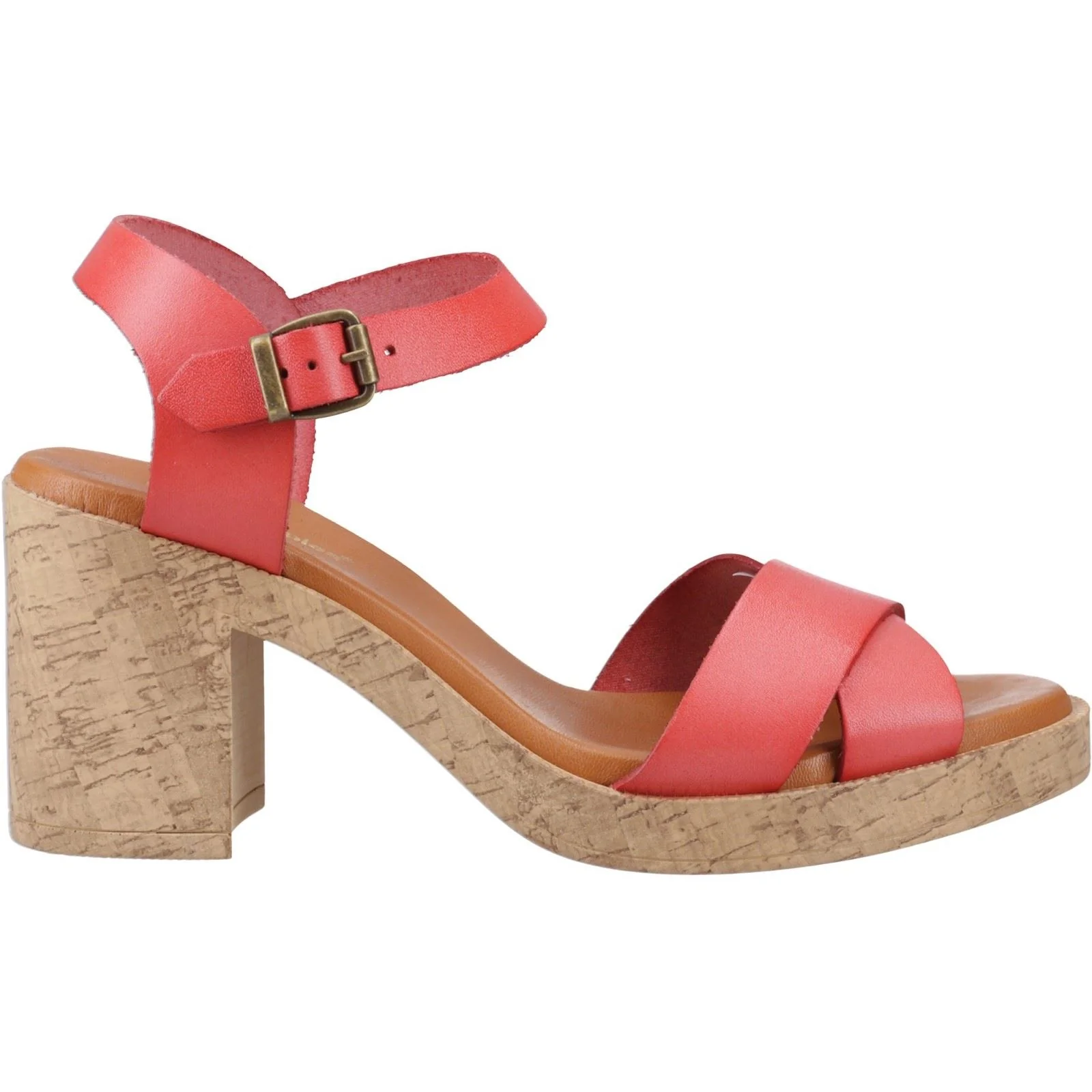 Hush Puppies Georgia Cork Leather Women's Coral Sandals - Image 5