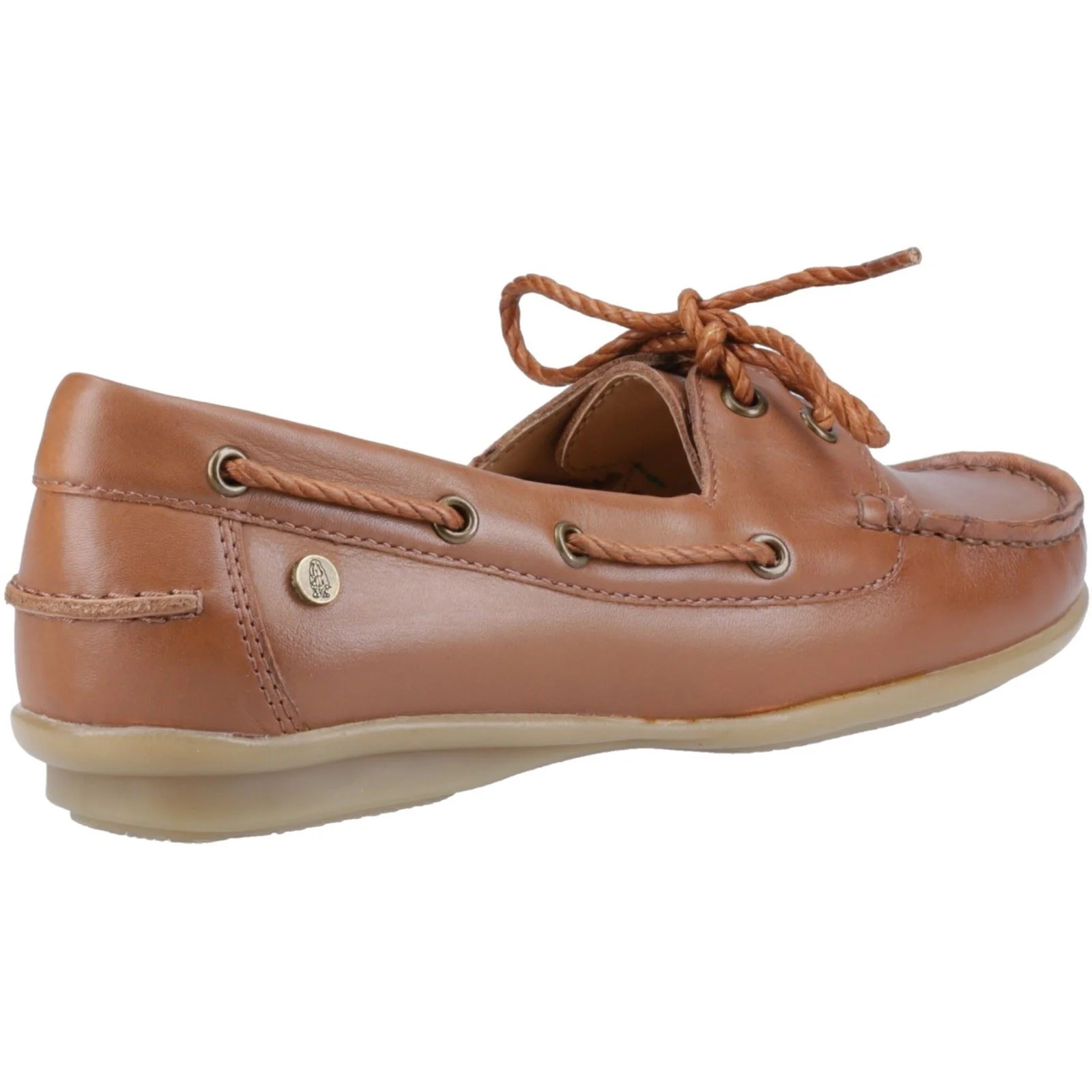 Hush Puppies Irene Leather Women's Tan Boat Shoes - Image 2