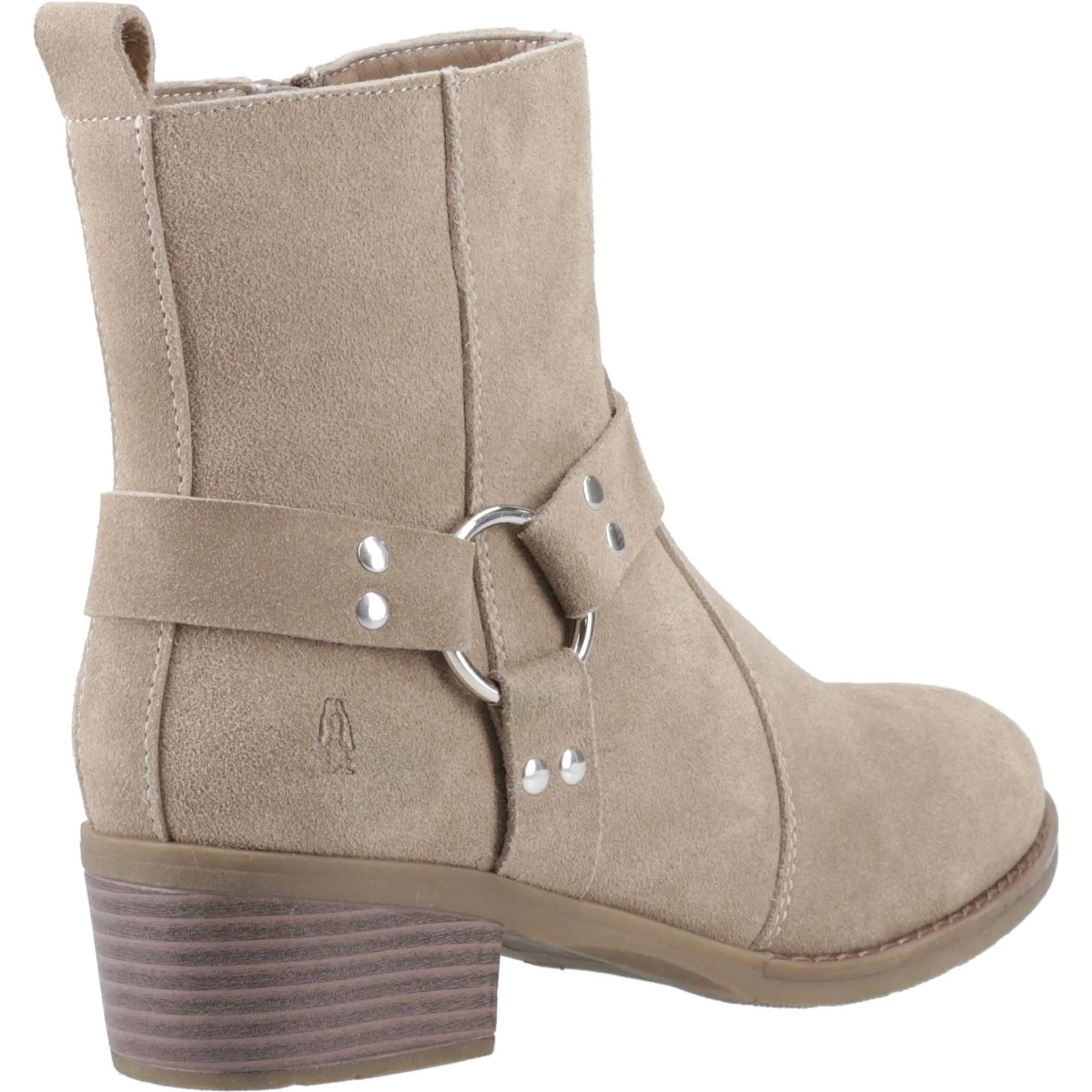 Hush Puppies Iria Suede Women's Taupe Heeled Ankle Boots - Image 2