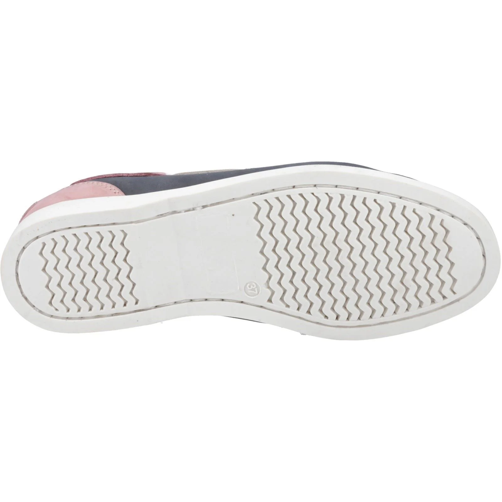 Hush Puppies Isabel Leather Women's Navy/Pink Boat Shoes - Image 3