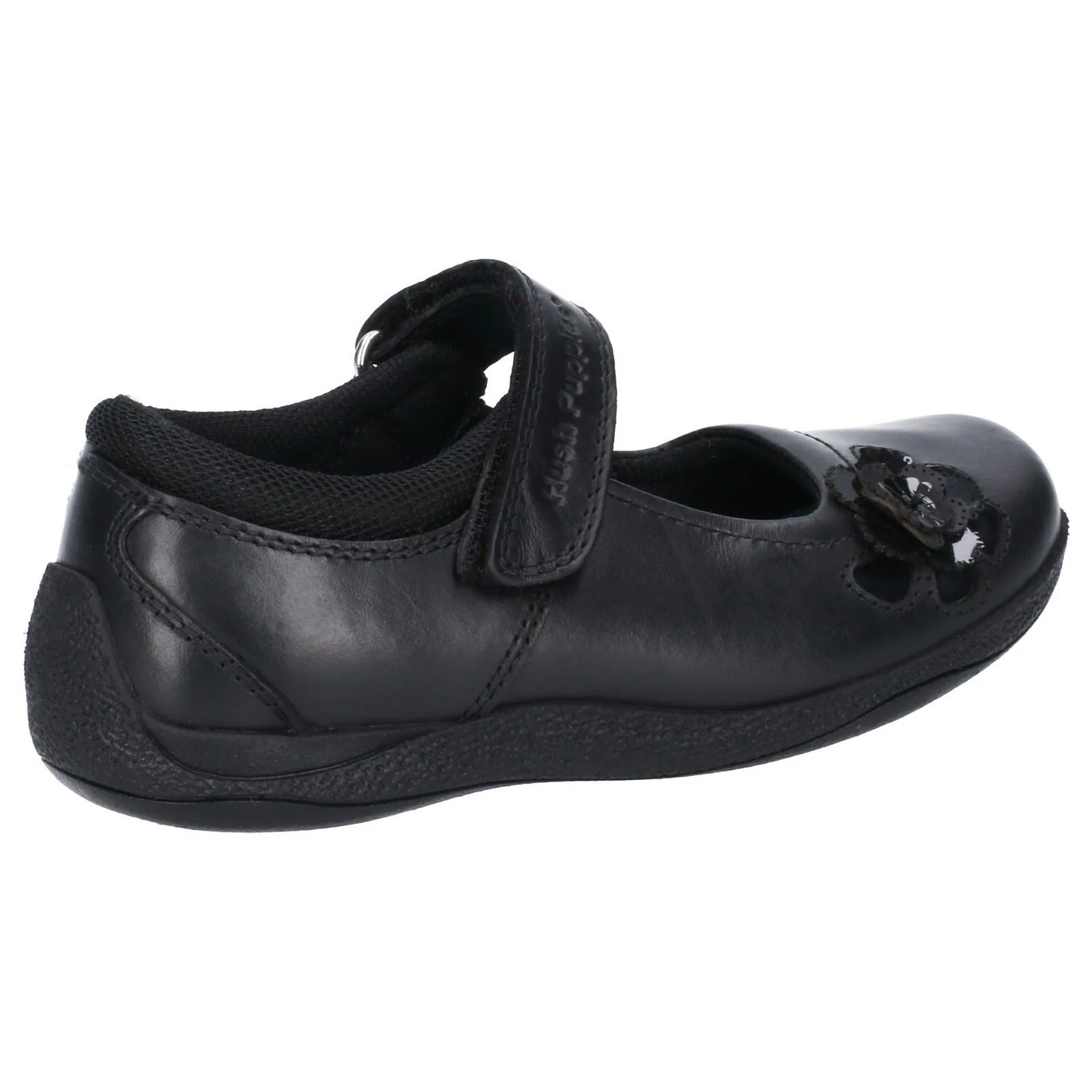Hush Puppies Jessica Junior Girls Black Leather Shoes - Image 2