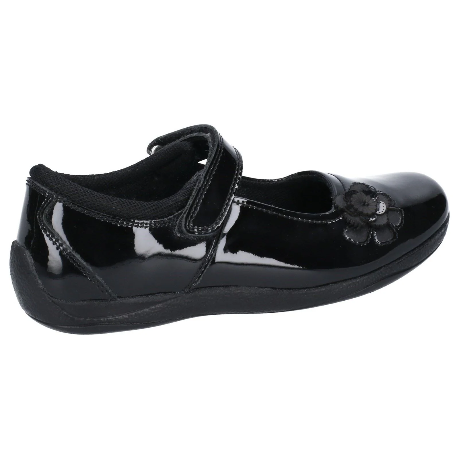 Hush Puppies Jessica Junior Girls Black Patent Leather Shoes - Image 2