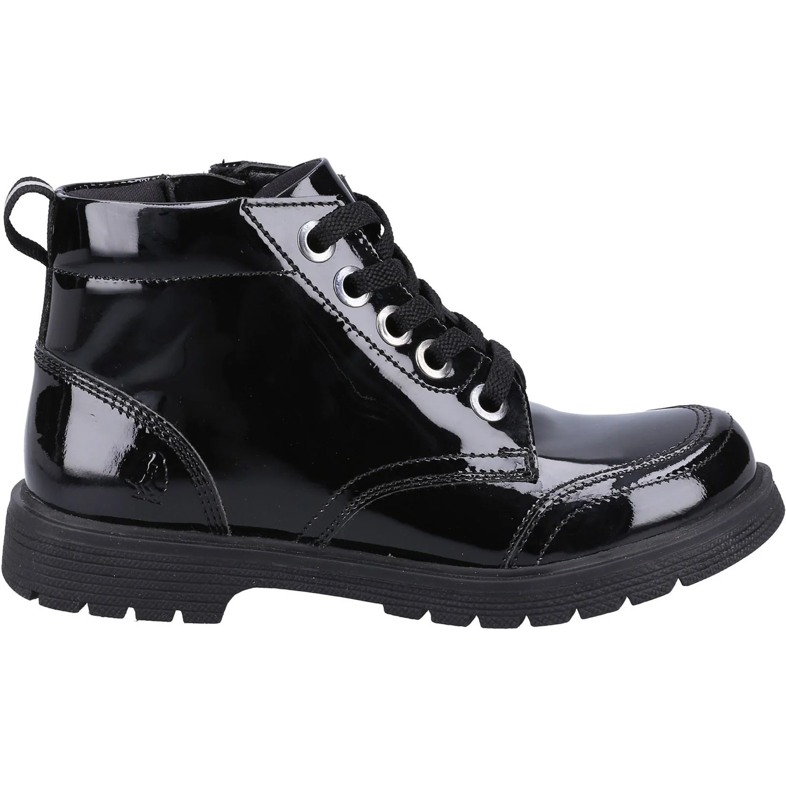 Hush Puppies Jolie Patent Leather Junior Black Boots - Image 4