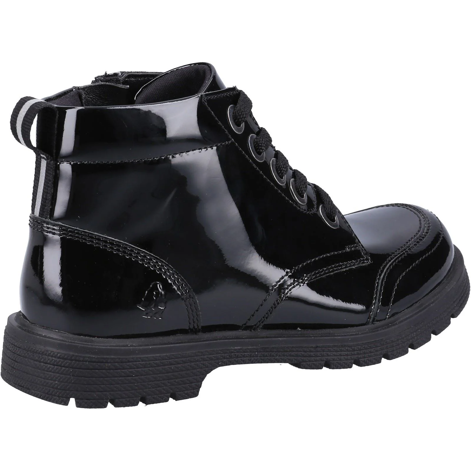 Hush Puppies Jolie Patent Leather Youth Black Boots - Image 2