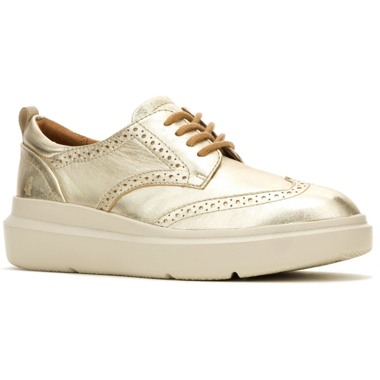 Hush Puppies Joy Leather Women's Champagne Brogues Shoes