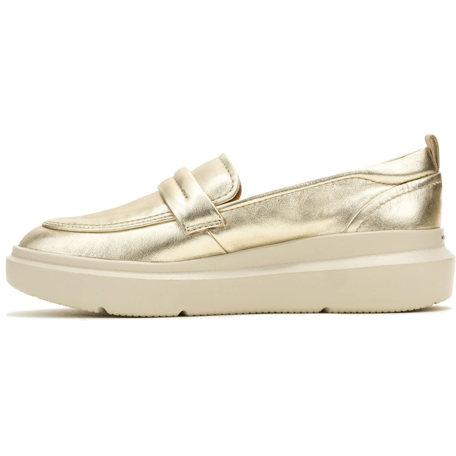 Hush Puppies Joy Penny Leather Women's Champagne Loafers - Image 5