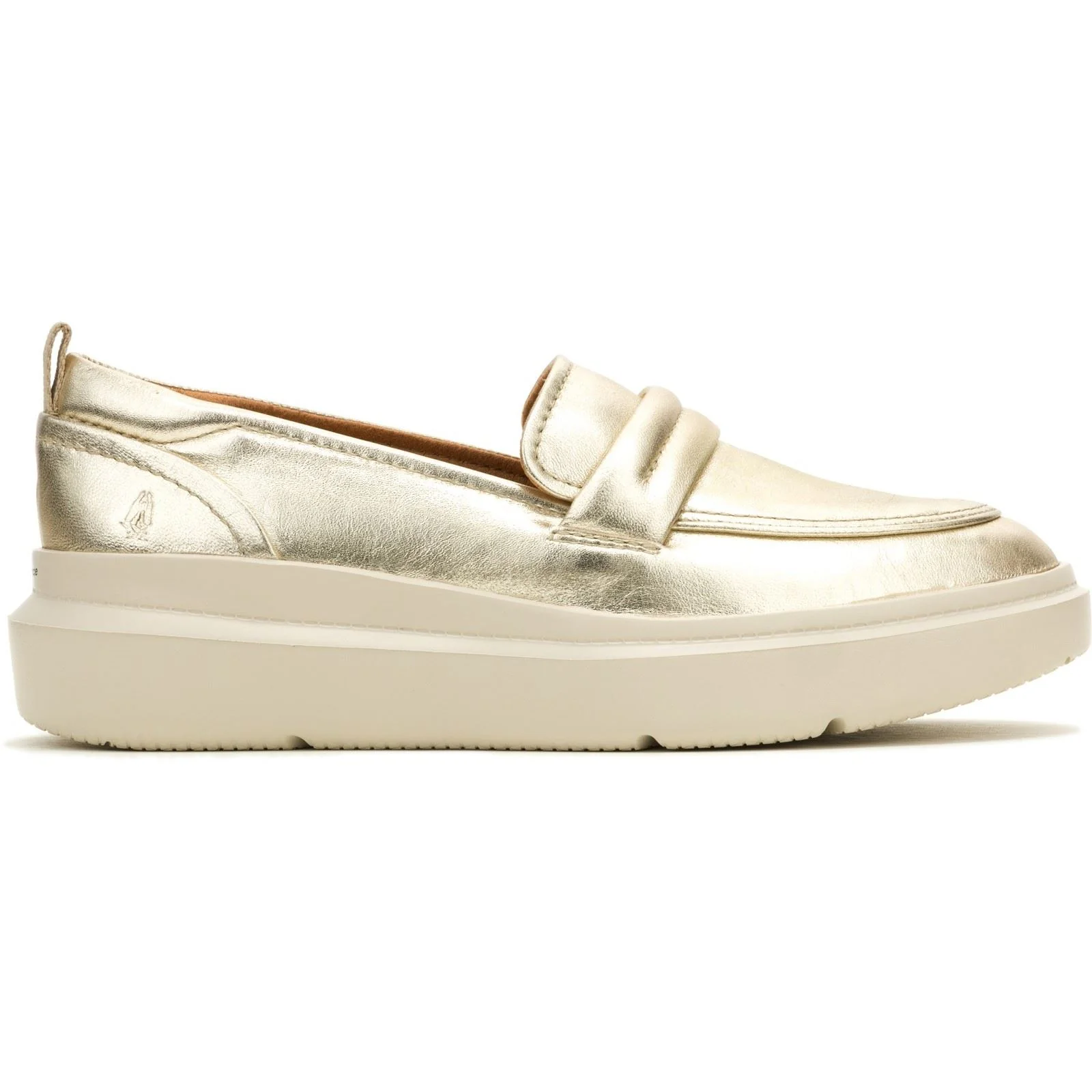 Hush Puppies Joy Penny Leather Women's Champagne Loafers - Image 6