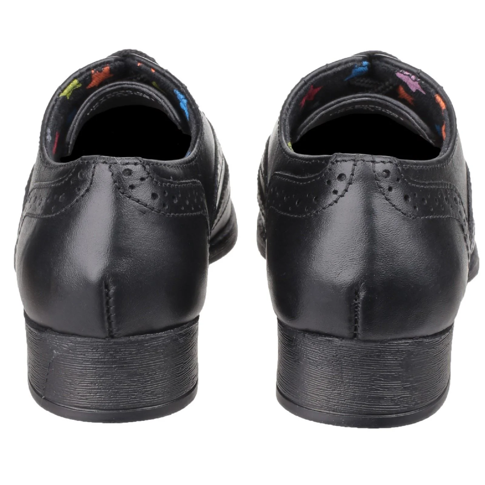 Hush Puppies Kada Junior Girls Black Leather Brogues - Image 8