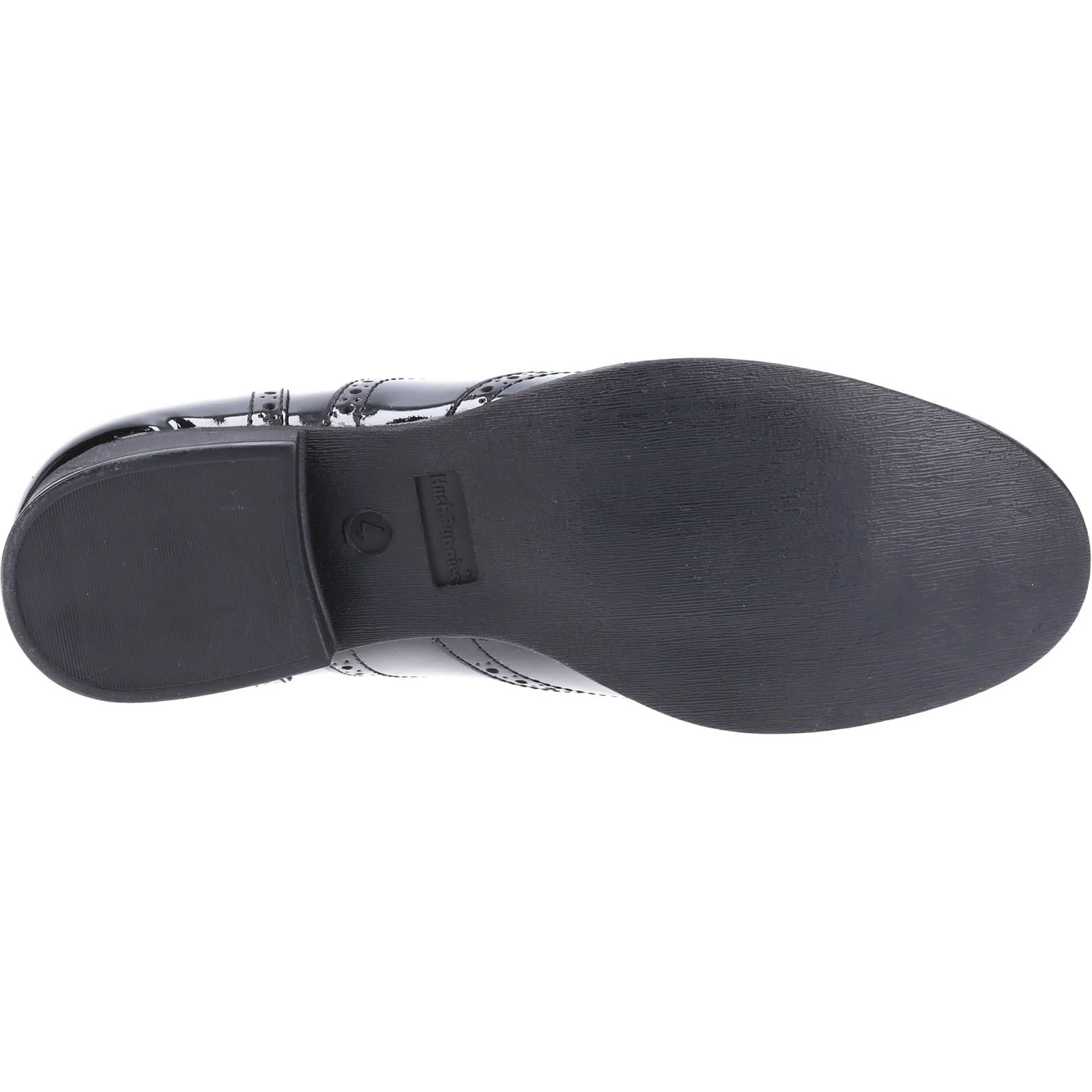 Hush Puppies Kada Junior Girls Black Patent Leather Brogues - Image 3