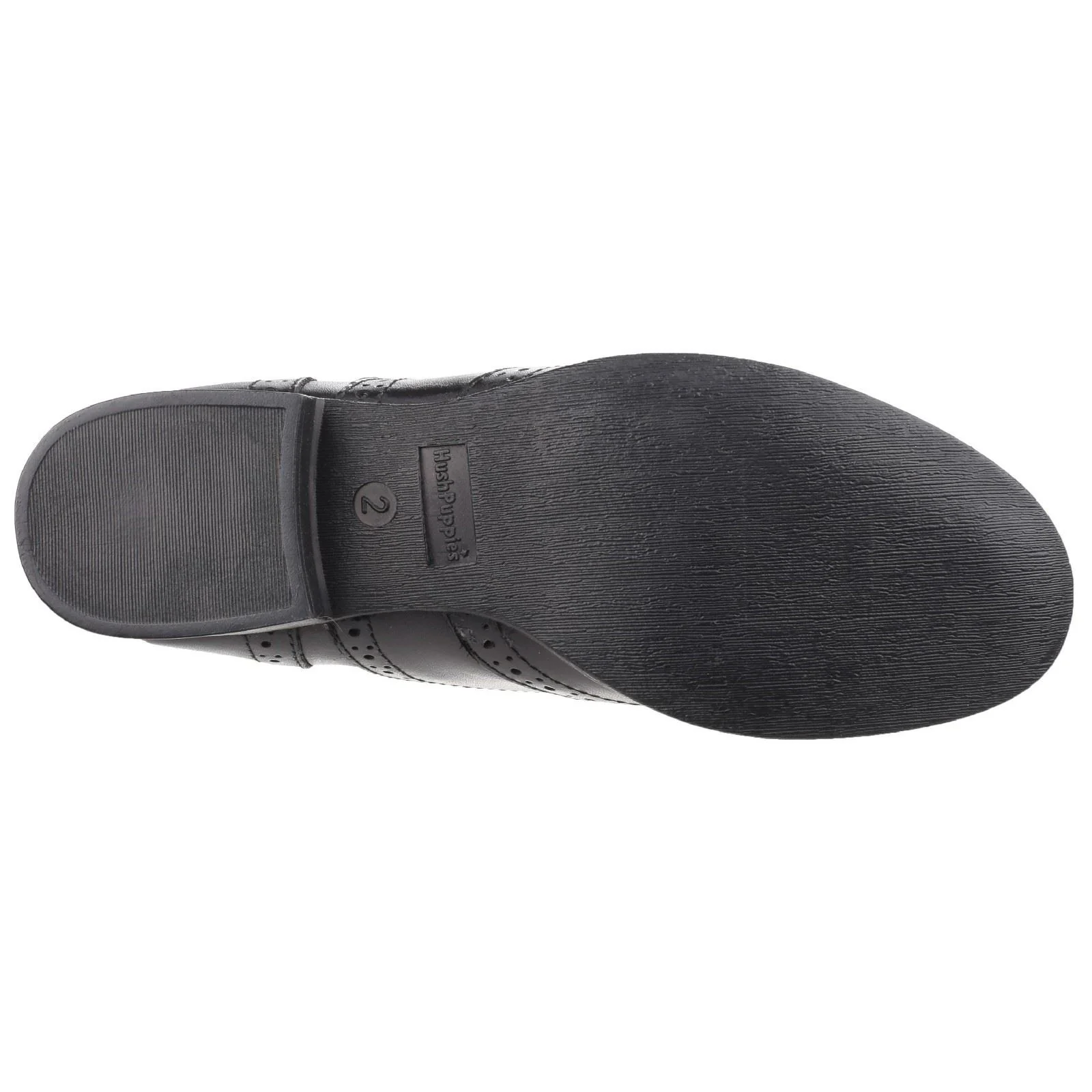 Hush Puppies Kada Youth Girls Black Leather Brogues - Image 3