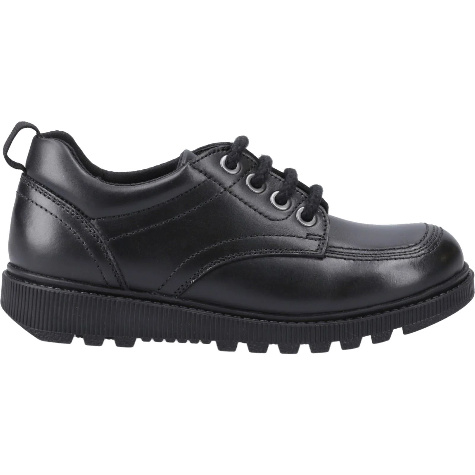 Hush Puppies Keeley Leather Youth Black Lace-Up Shoes - Image 5