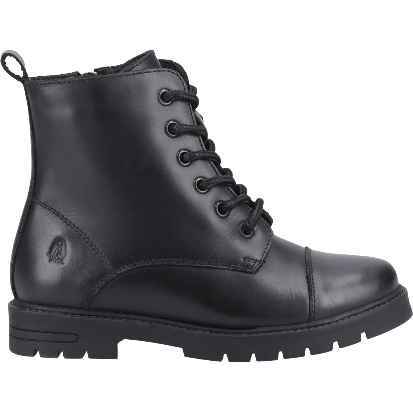 Hush Puppies Lauren Leather Junior Black Boots - Image 5