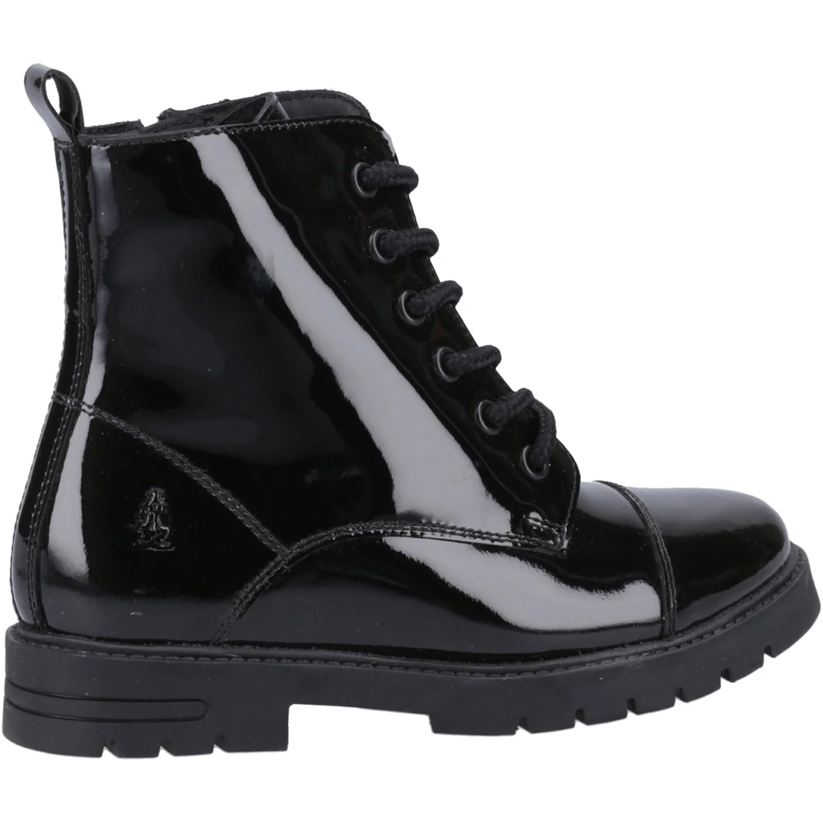 Hush Puppies Lauren Patent Leather Youth Black Boots - Image 2