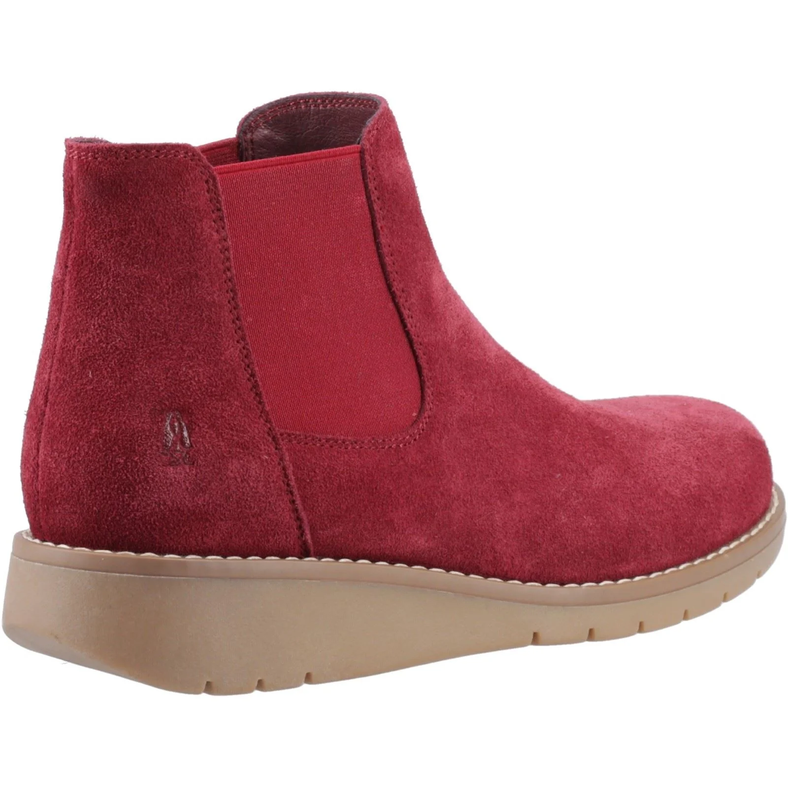 Hush Puppies Leonie Suede Women's Burgundy Flat Chelsea Boots - Image 2